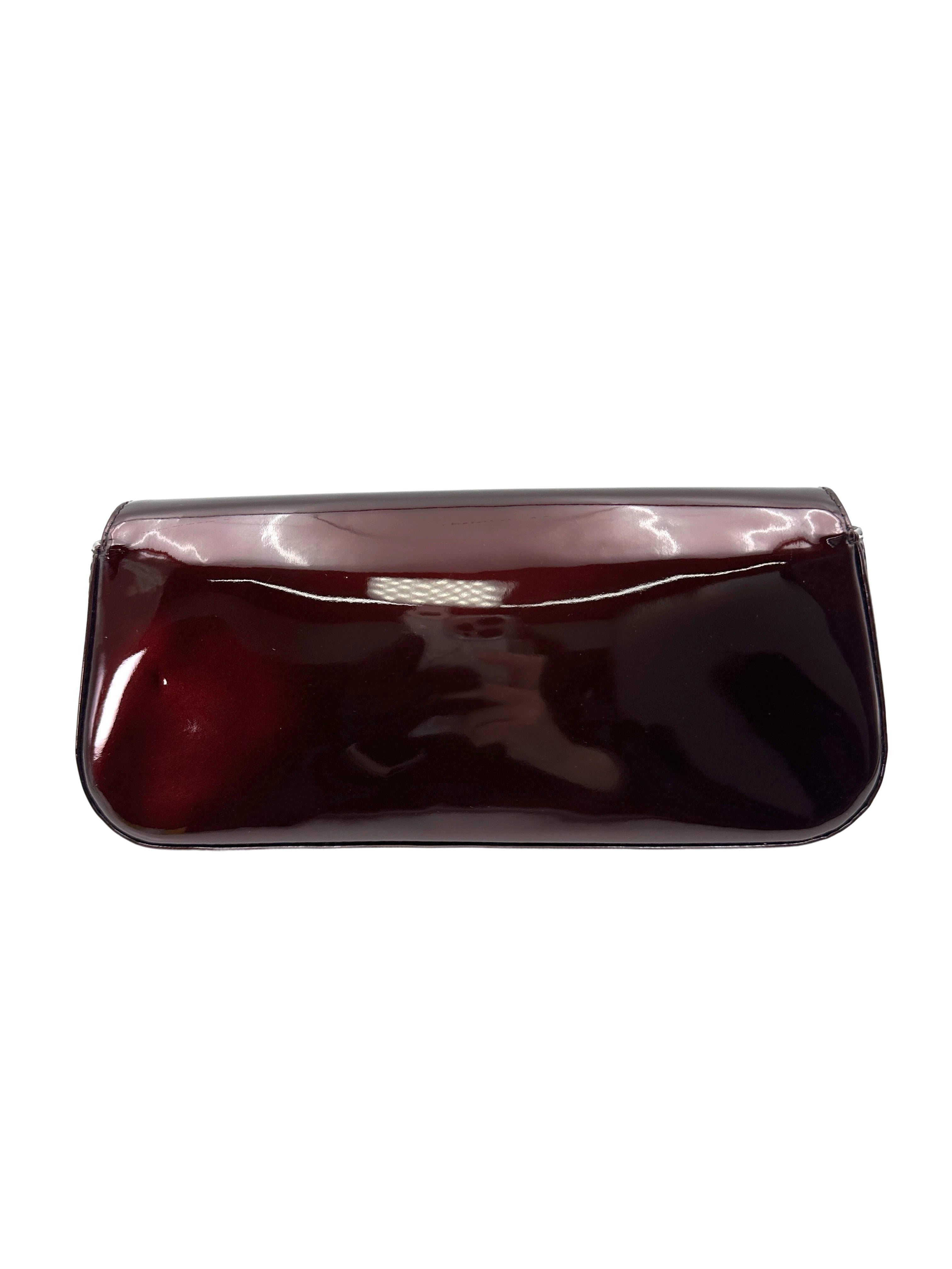 Louis Vuitton Burgundy Monogram Vernis Sobe Clutch Bag LV2319