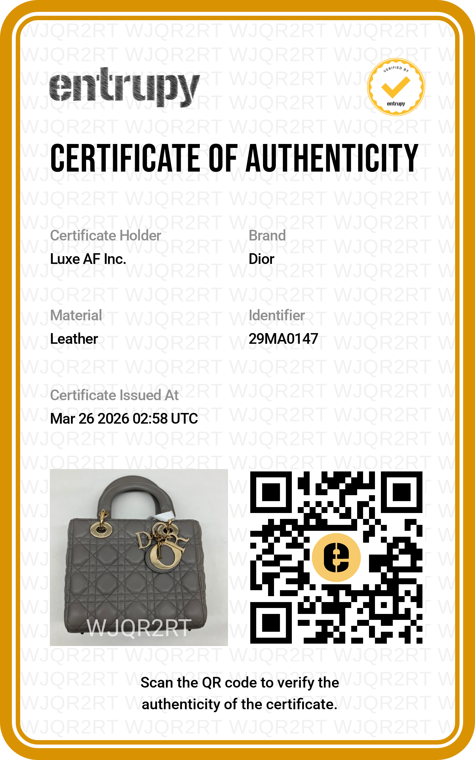 Christian Dior Lady Dior Grey Cannage Leather Handle Bag With Customizable Shoulder Strap DR620