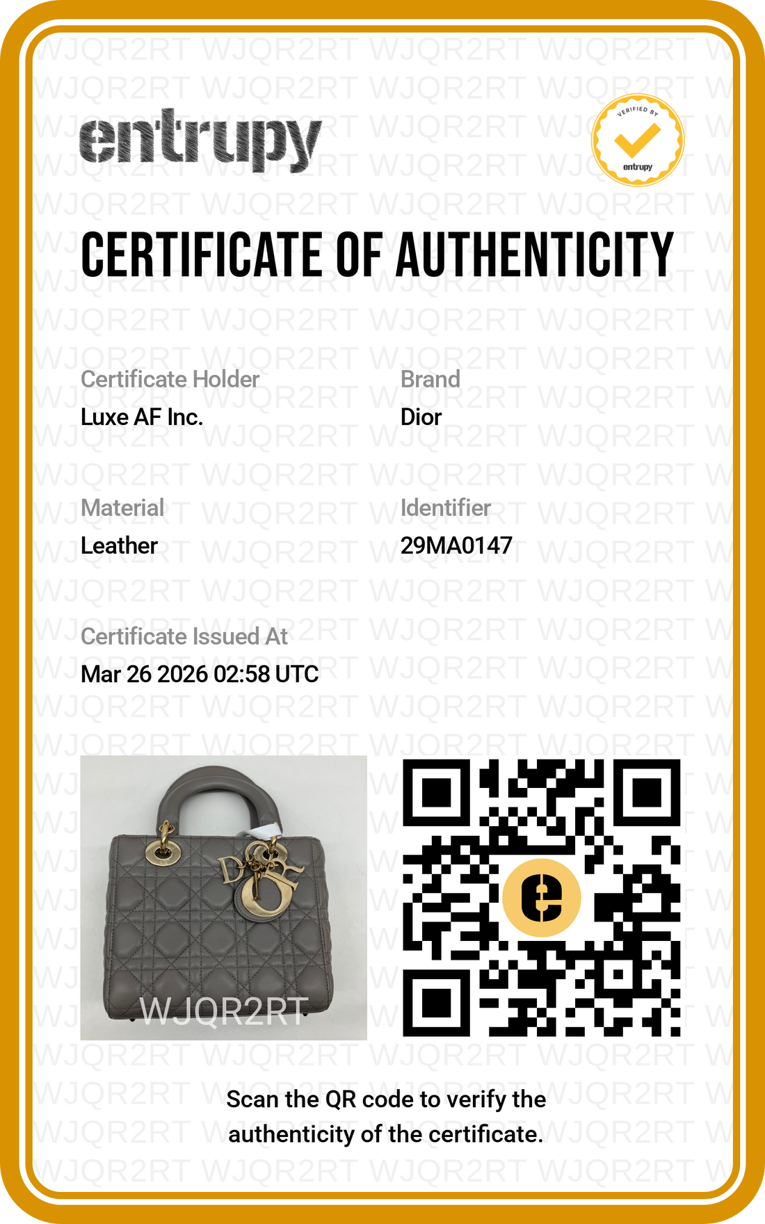 Christian Dior Lady Dior Grey Cannage Leather Handle Bag With Customizable Shoulder Strap DR620