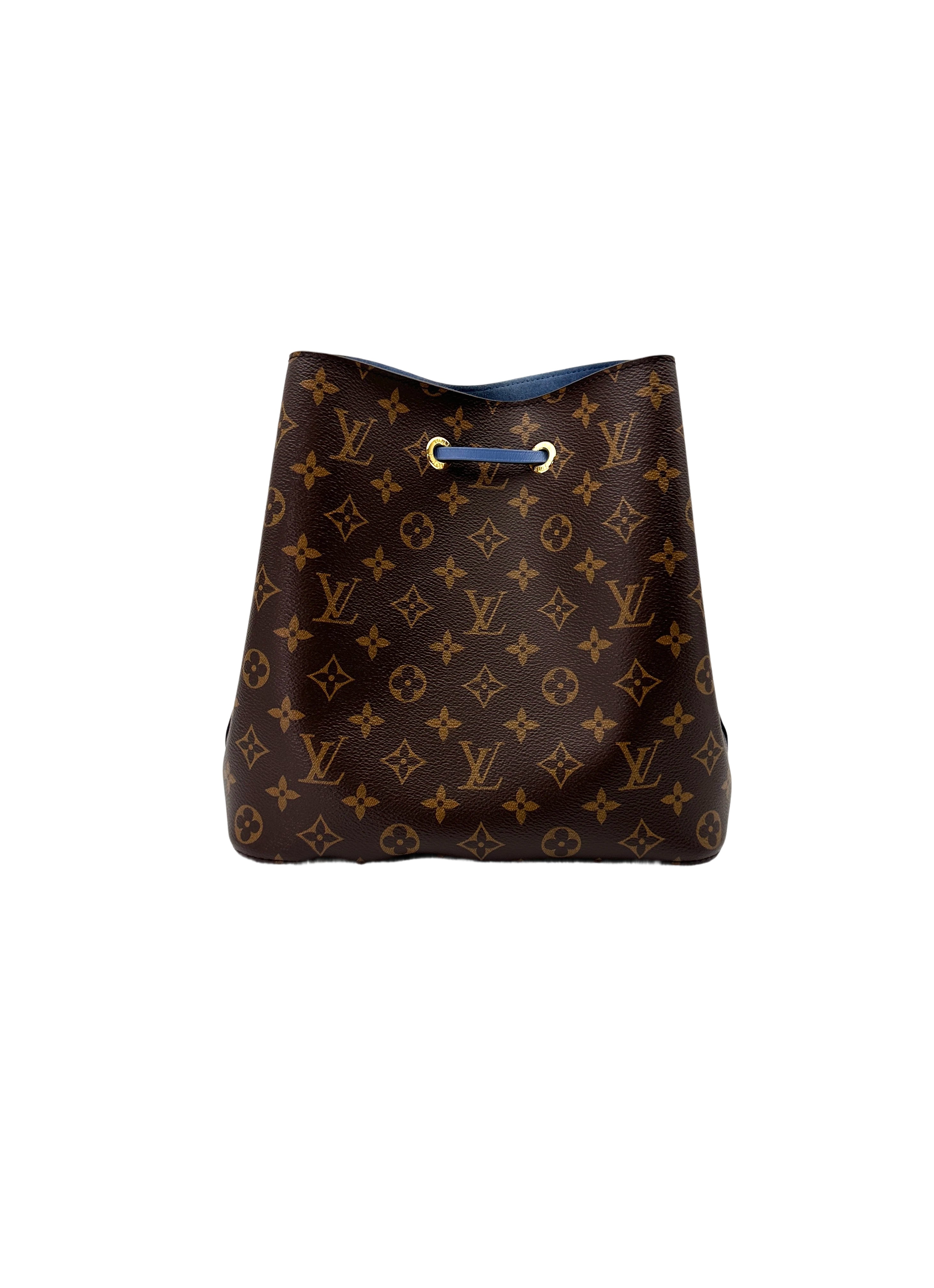 Louis Vuitton Neonoe Monogram Canvas Bucket Bag With Blue Drawstring LV2322