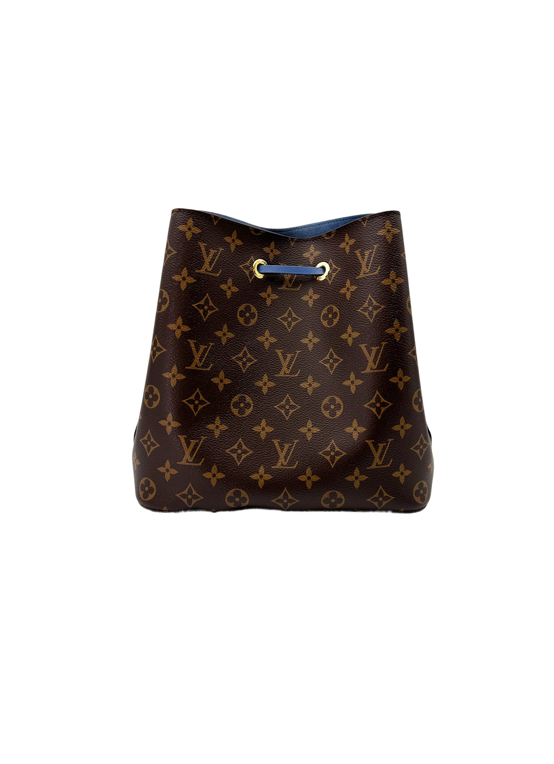 Louis Vuitton Neonoe Monogram Canvas Bucket Bag With Blue Drawstring LV2322