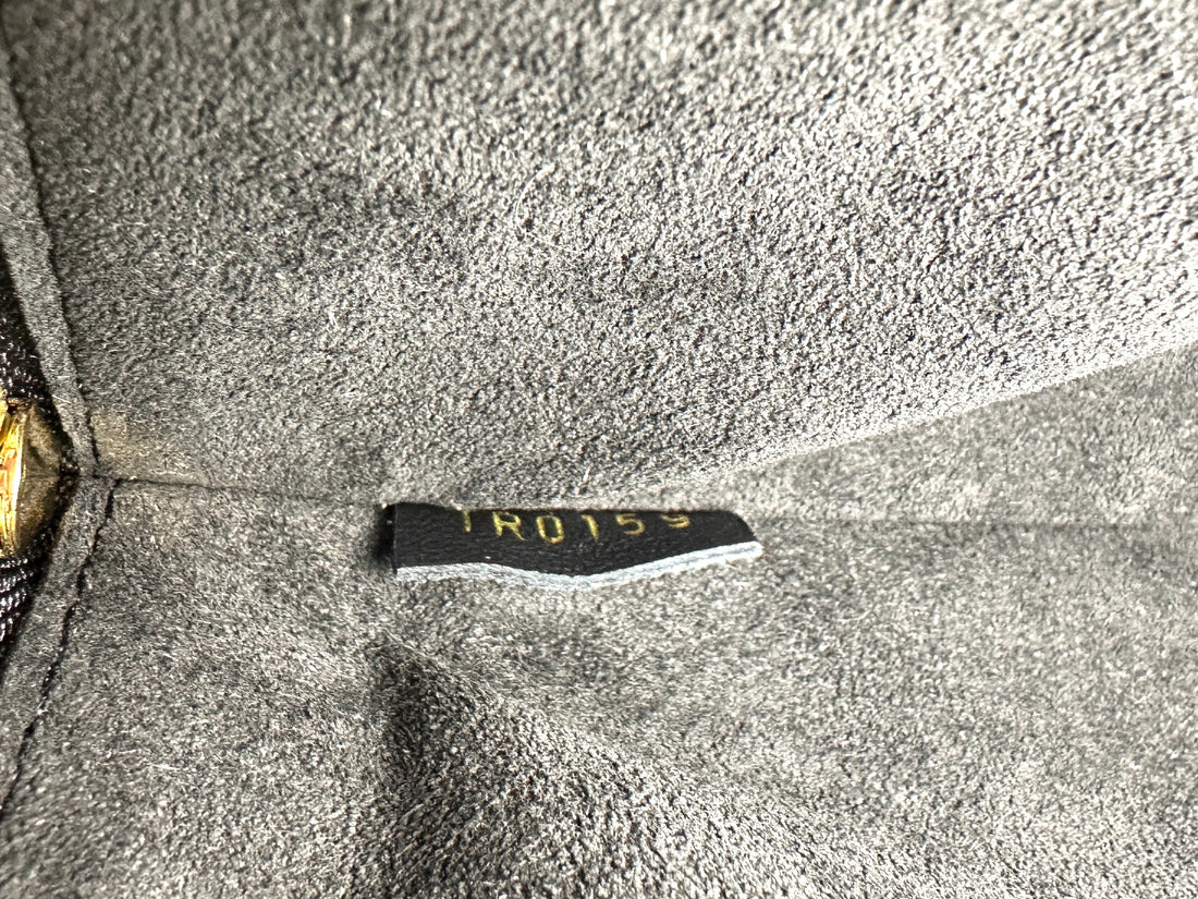 Louis Vuitton Double V Monogram Canvas And Black Grained Leather Handle Bag LV2324
