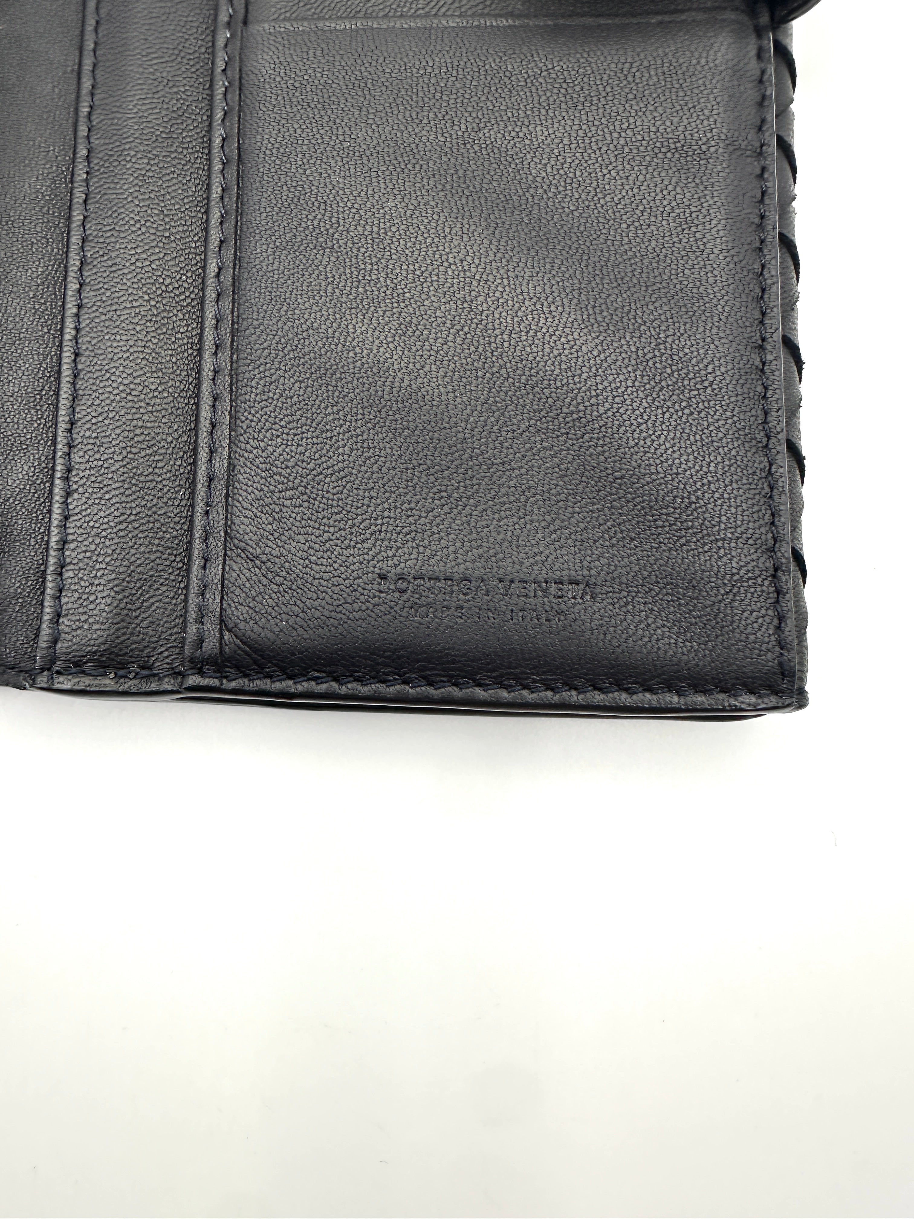 Bottega Veneta Black Intrecciato Weave Leather Long Wallet BV117