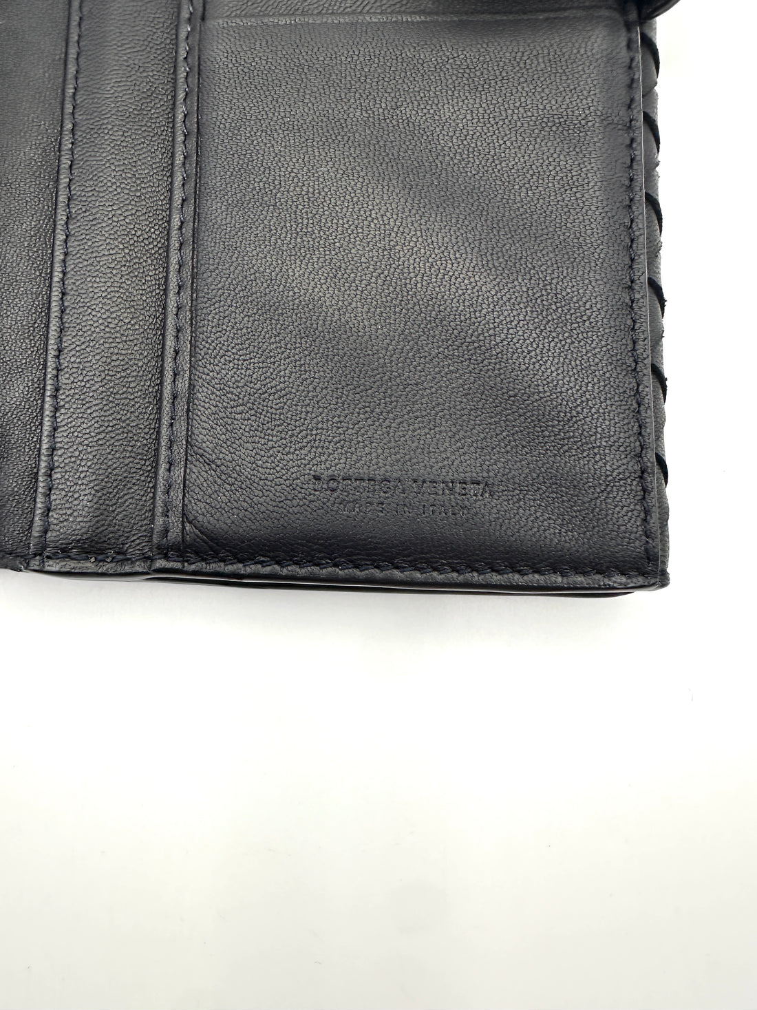 Bottega Veneta Black Intrecciato Weave Leather Long Wallet BV117