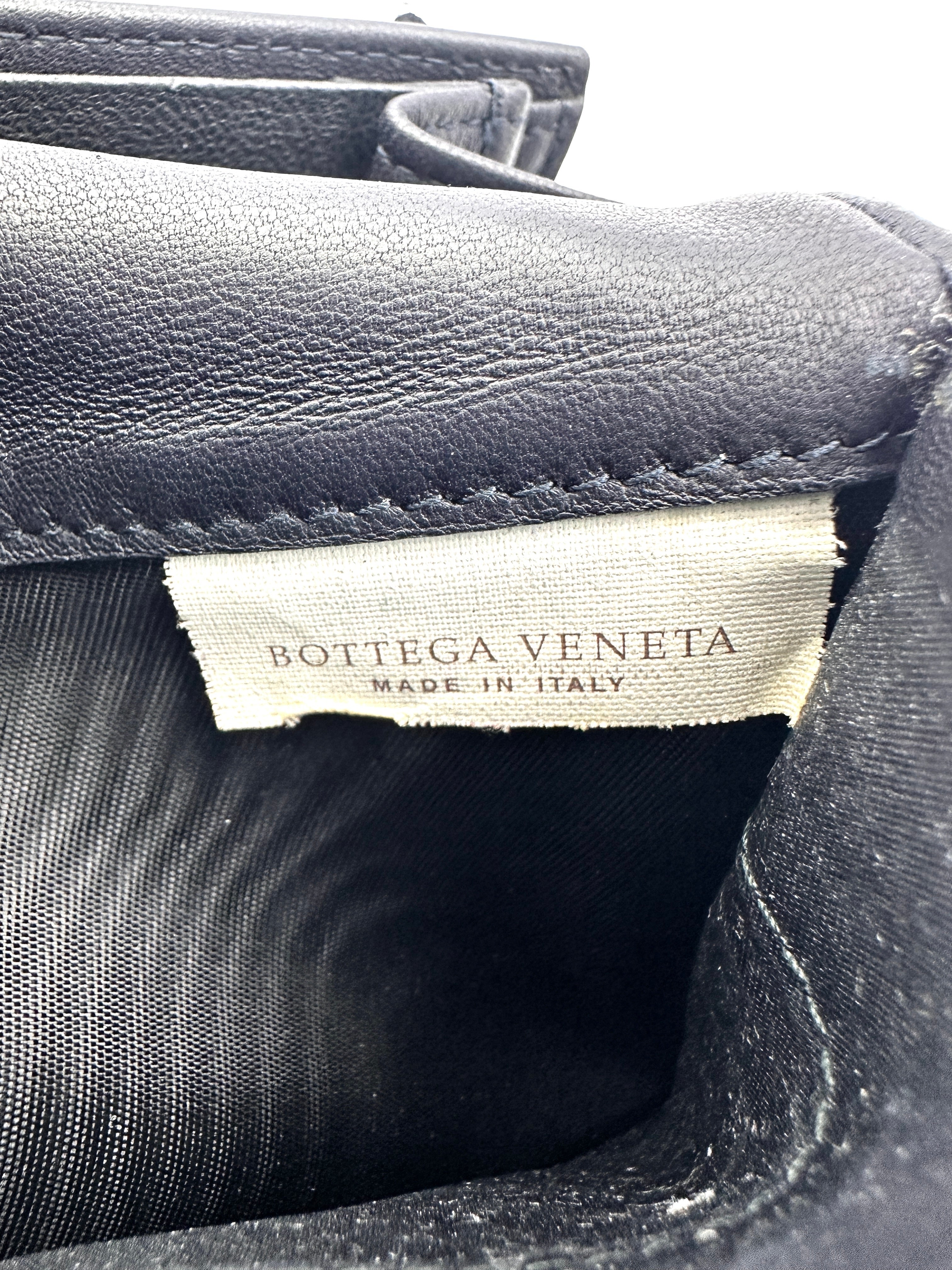 Bottega Veneta Black Intrecciato Weave Leather Long Wallet BV117