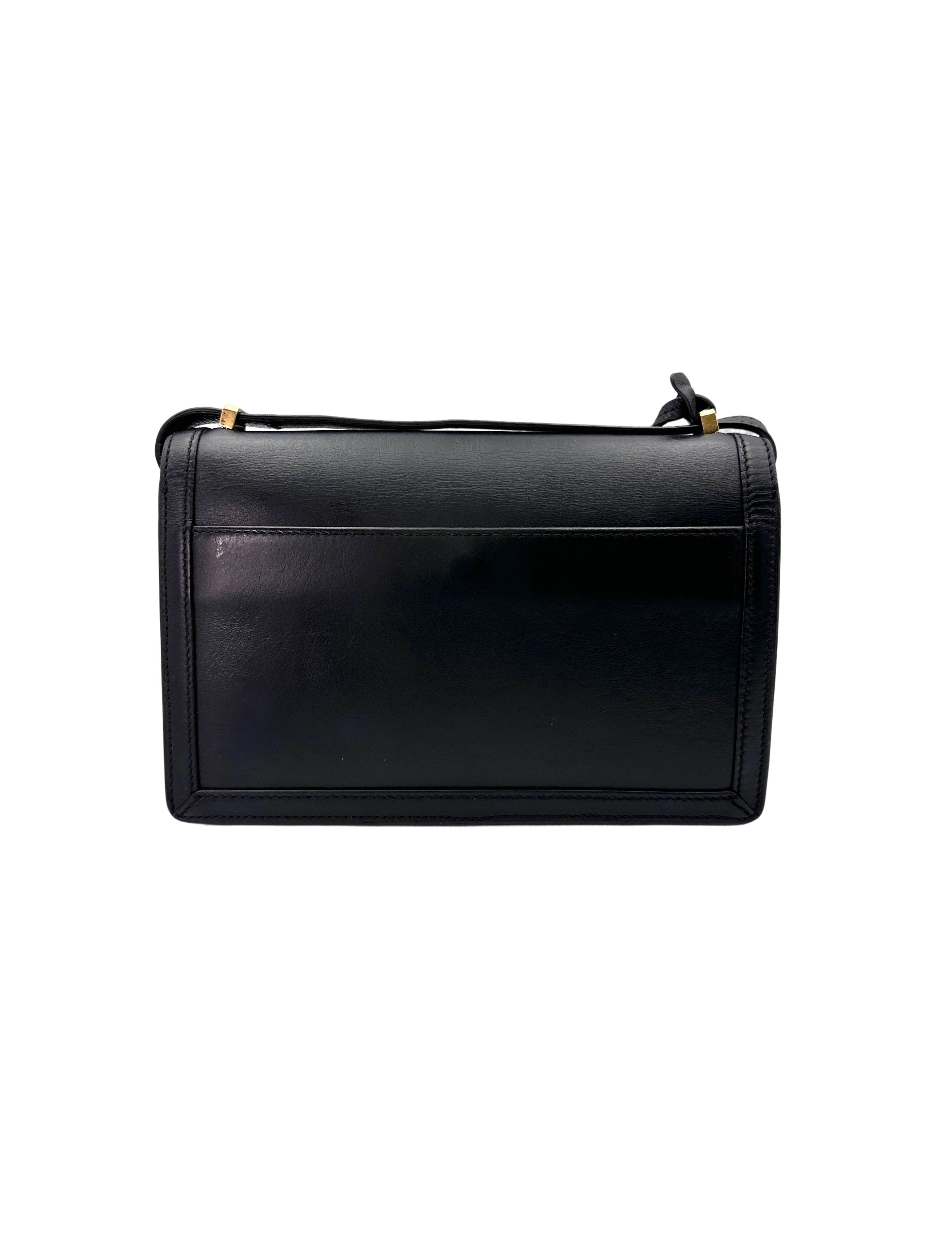 Loewe Barcelona Black Leather Medium Size Shoulder Bag LW79