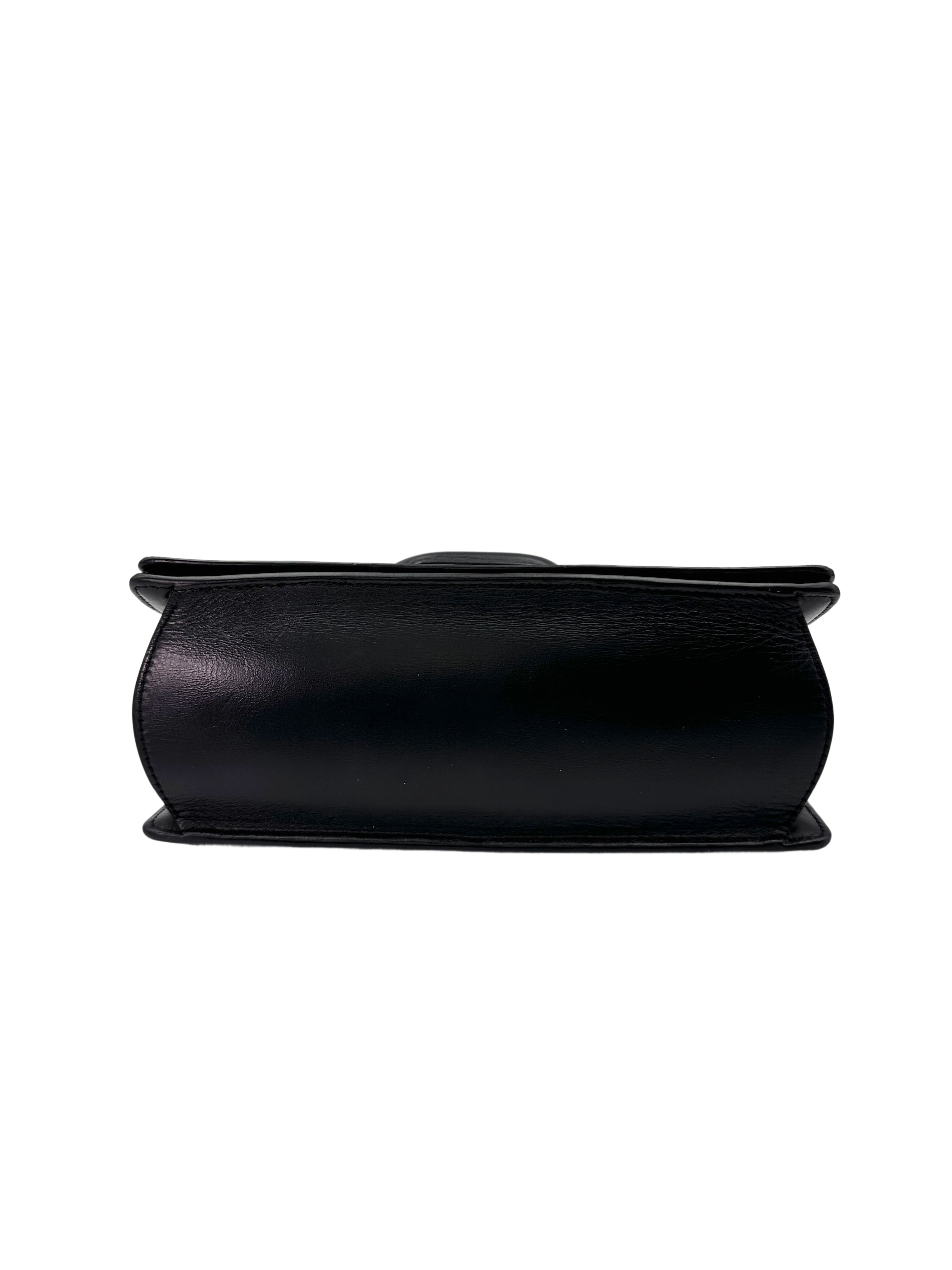 Loewe Barcelona Black Leather Medium Size Shoulder Bag LW79