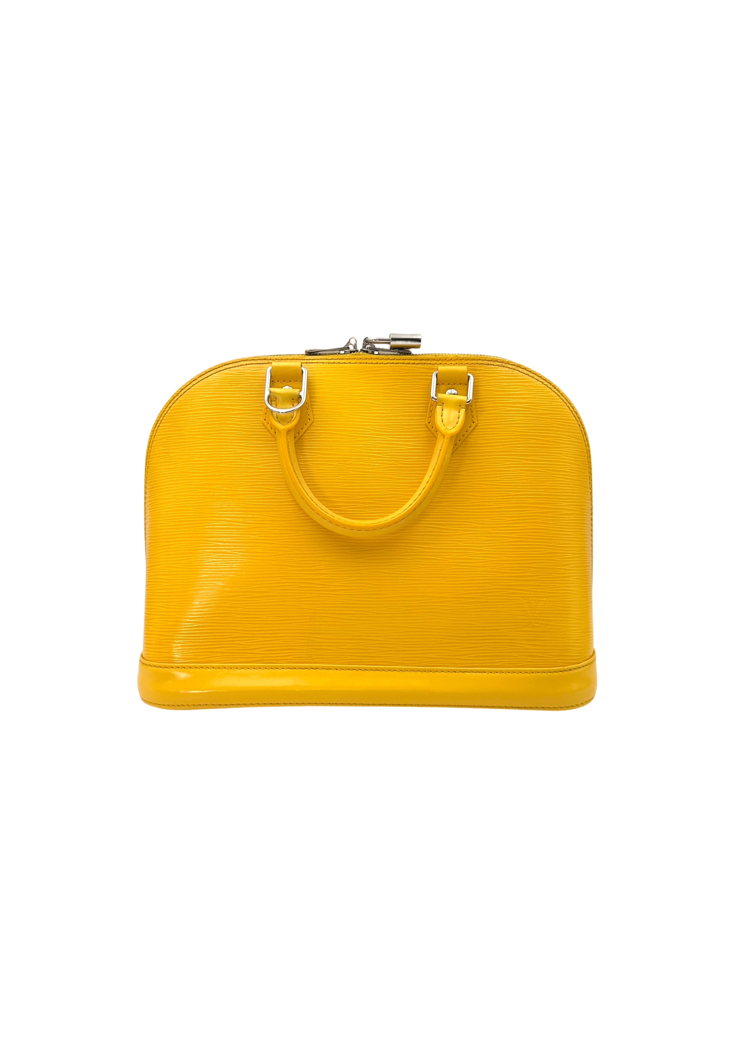 Louis Vuitton Alma PM Yellow Epi Leather Handle Bag LV2326