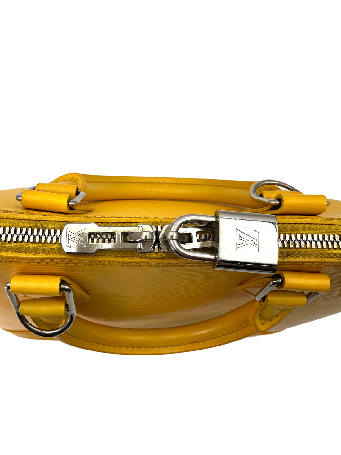 Louis Vuitton Alma PM Yellow Epi Leather Handle Bag LV2326