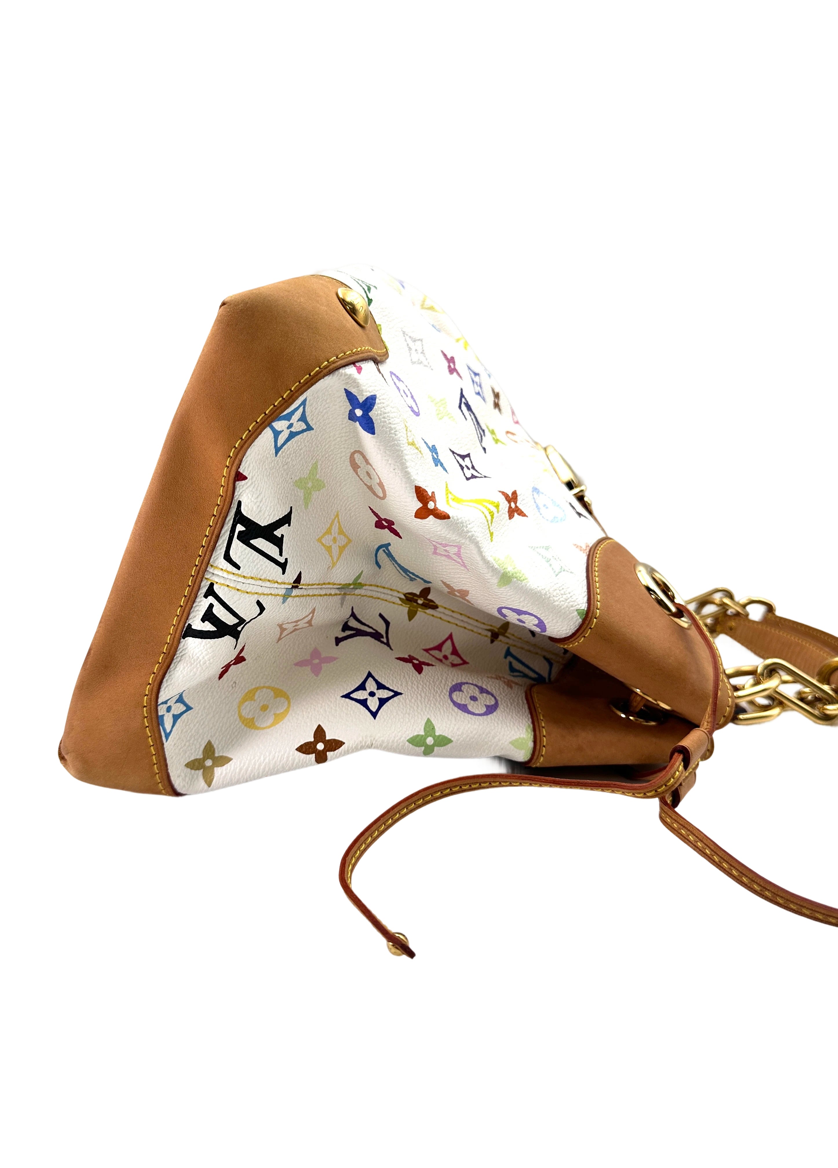 Louis Vuitton x Takashi Murakami Ursula White Multicolor Monogram Handle Bag LV2325