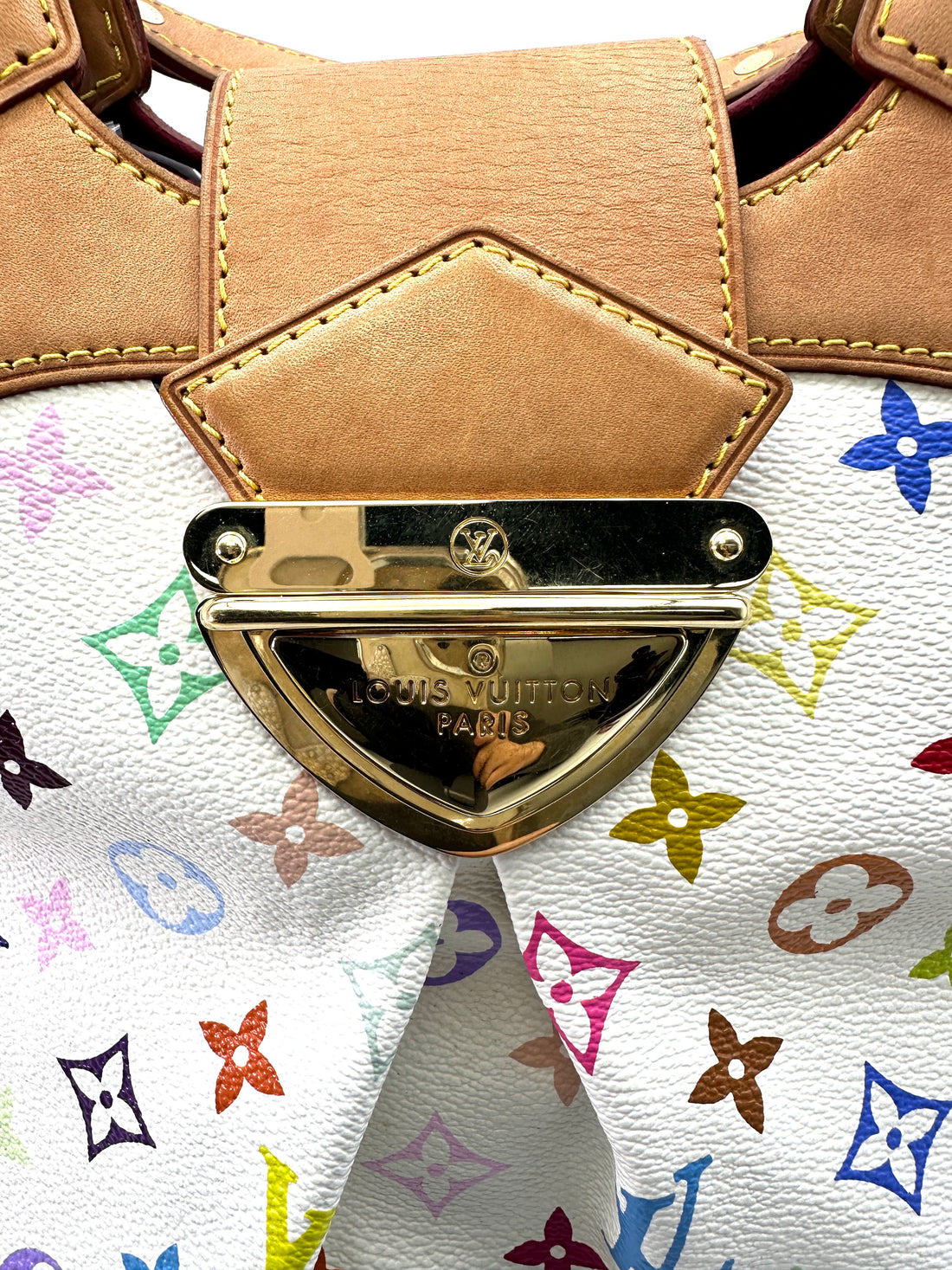 Louis Vuitton x Takashi Murakami Ursula White Multicolor Monogram Handle Bag LV2325