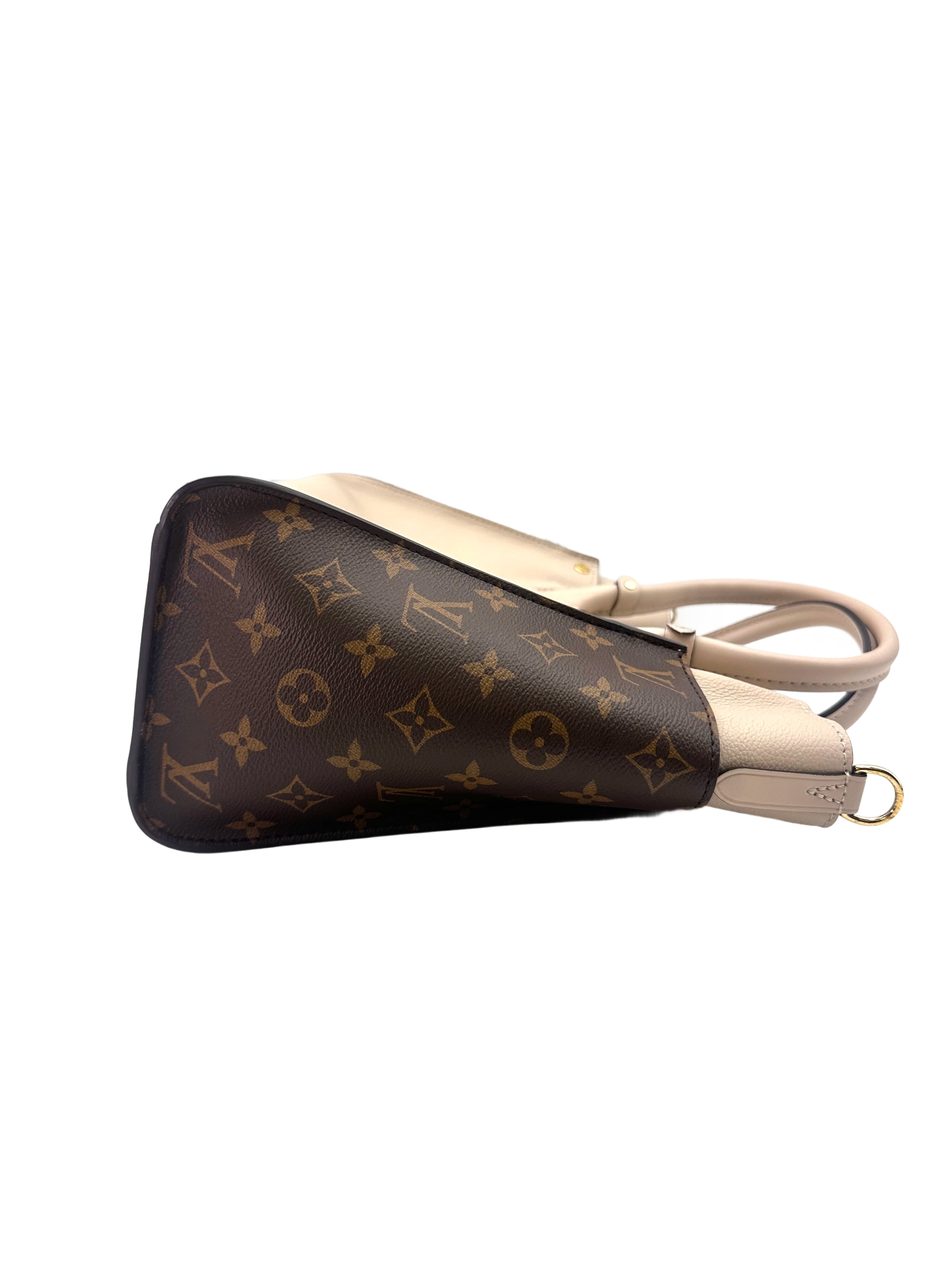 Louis Vuitton On My Side MM Beige Leather Tote Handle Bag LV2330