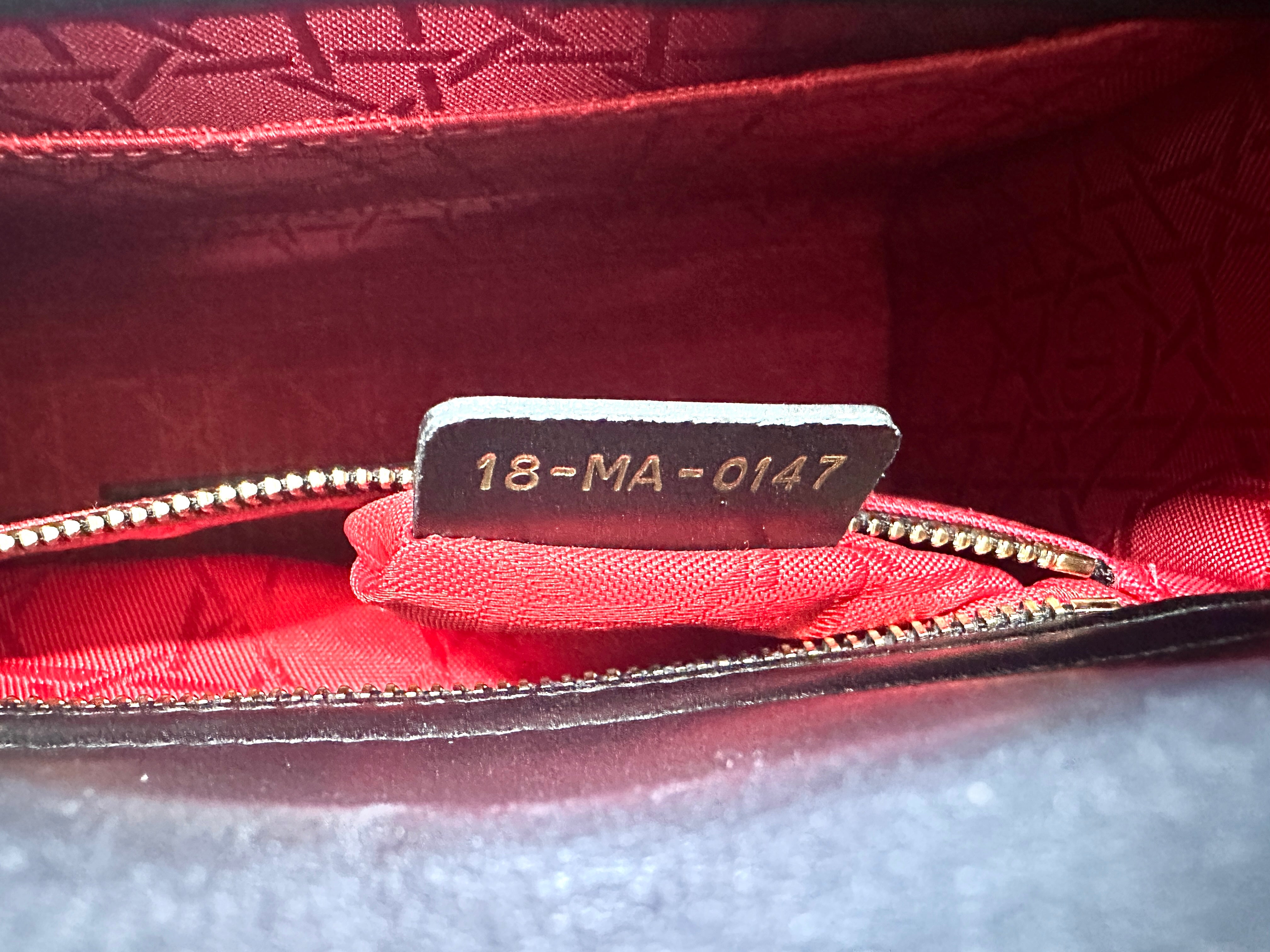 Christian Dior Lady Dior Black Cannage Lambskin Handle Bag With Customizable Shoulder Strap DR626