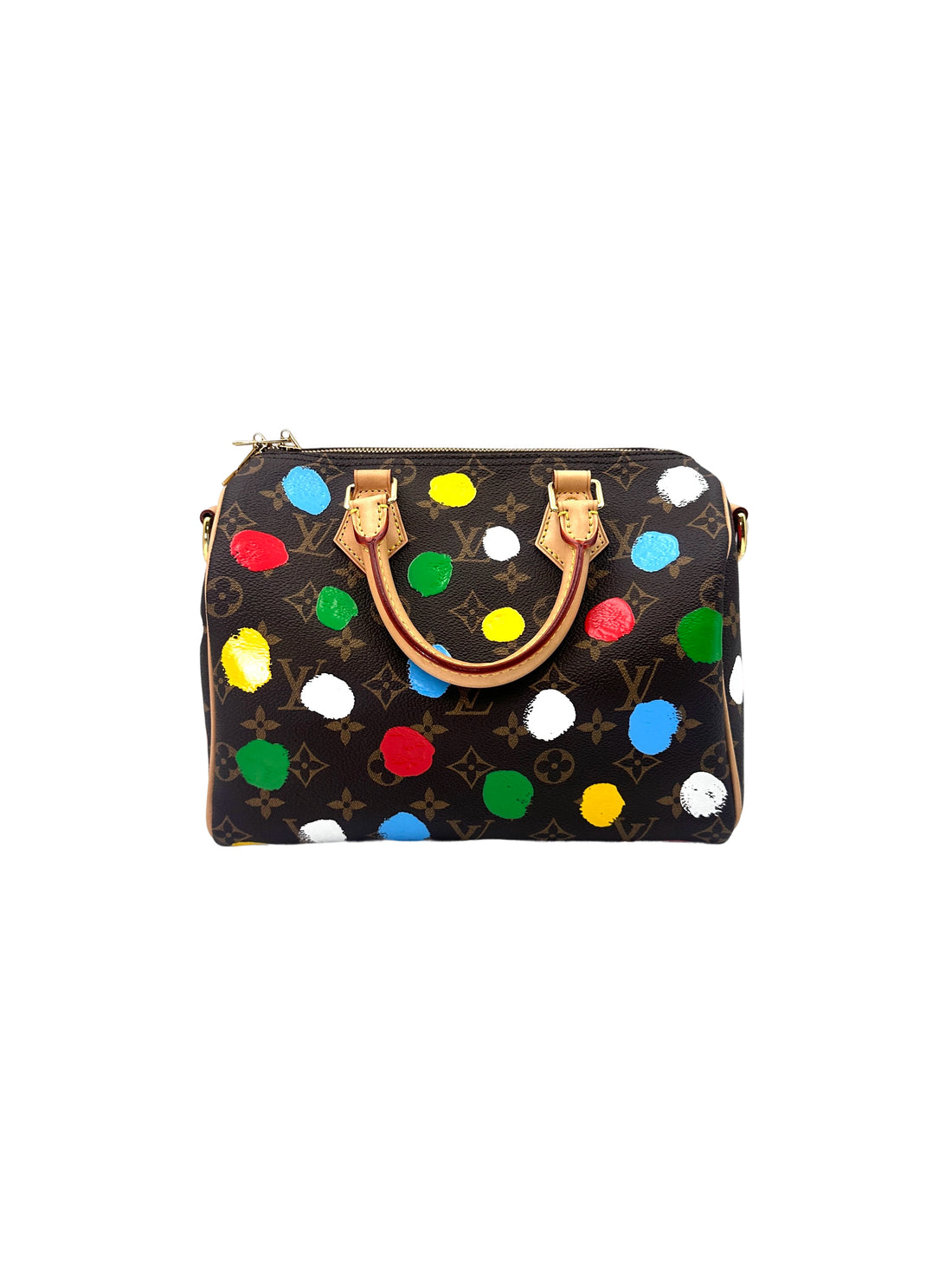 Louis Vuitton x Yayoi Kusama Speedy25 Monogram Printed Dots Handle Bag LV2329
