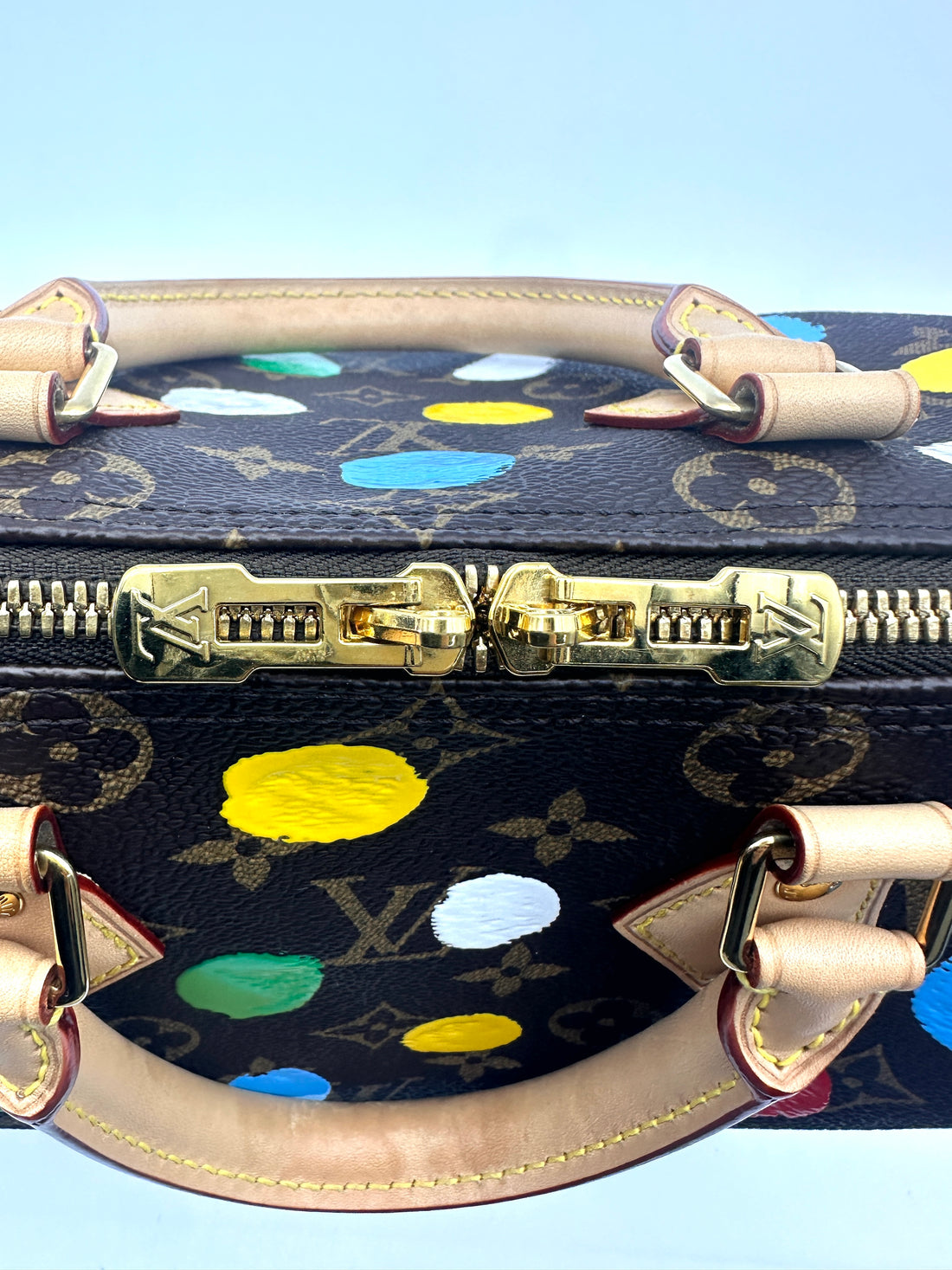 Louis Vuitton x Yayoi Kusama Speedy25 Monogram Printed Dots Handle Bag LV2329