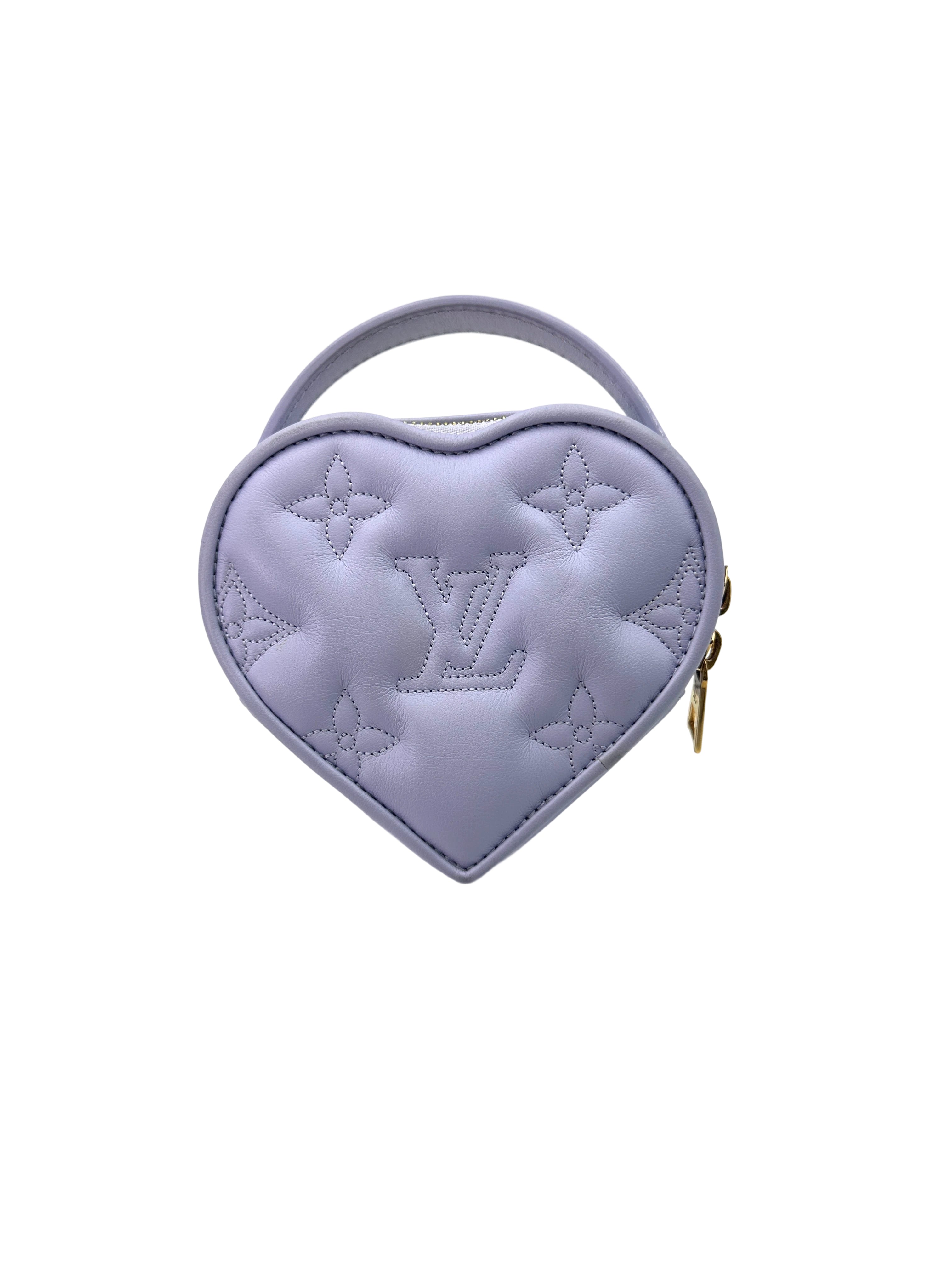Louis Vuitton Pop My Heart Blue Monogram Embroidered Quilted Leather Pouch LV2332