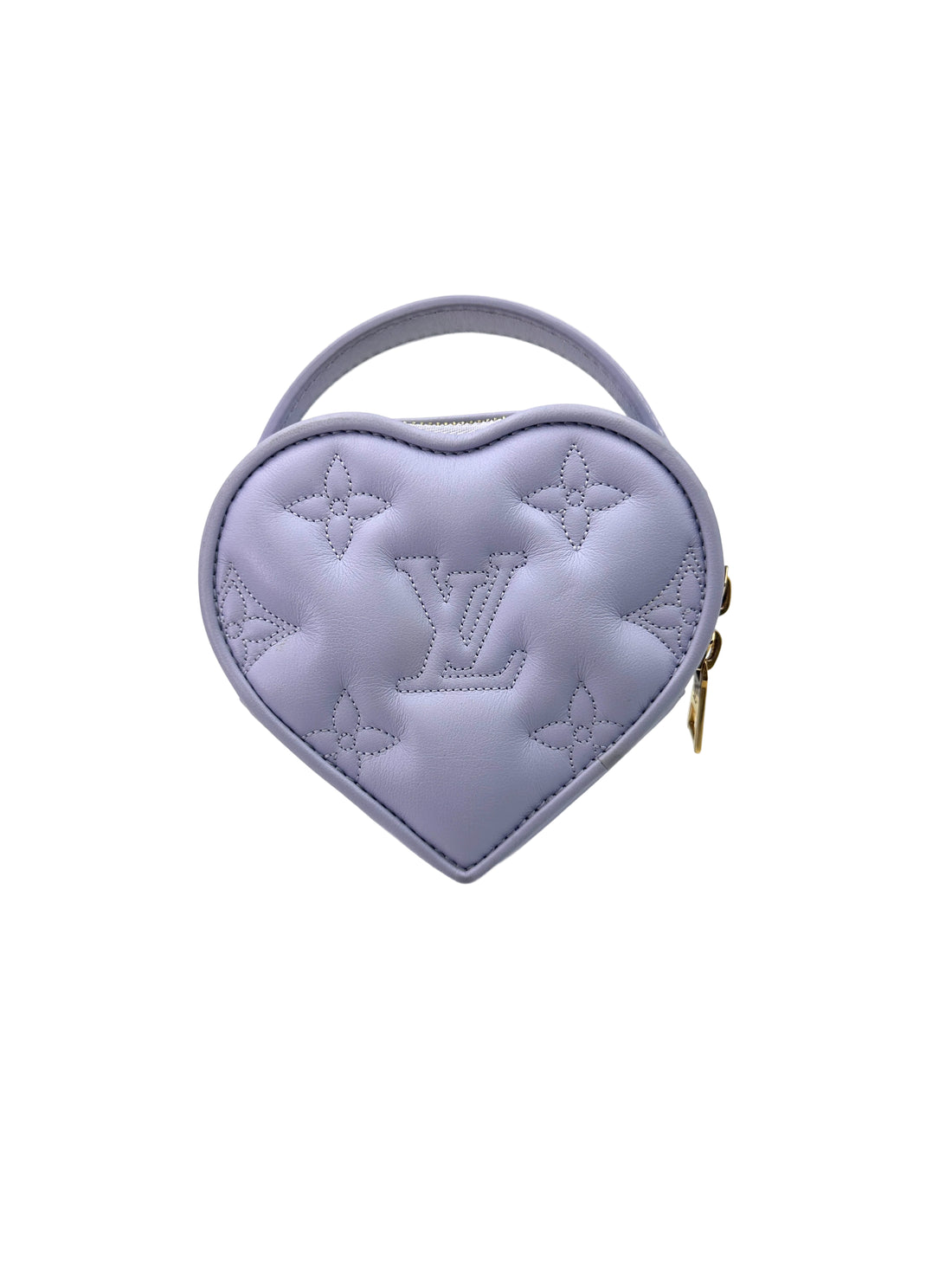 Louis Vuitton Pop My Heart Blue Monogram Embroidered Quilted Leather Pouch LV2332