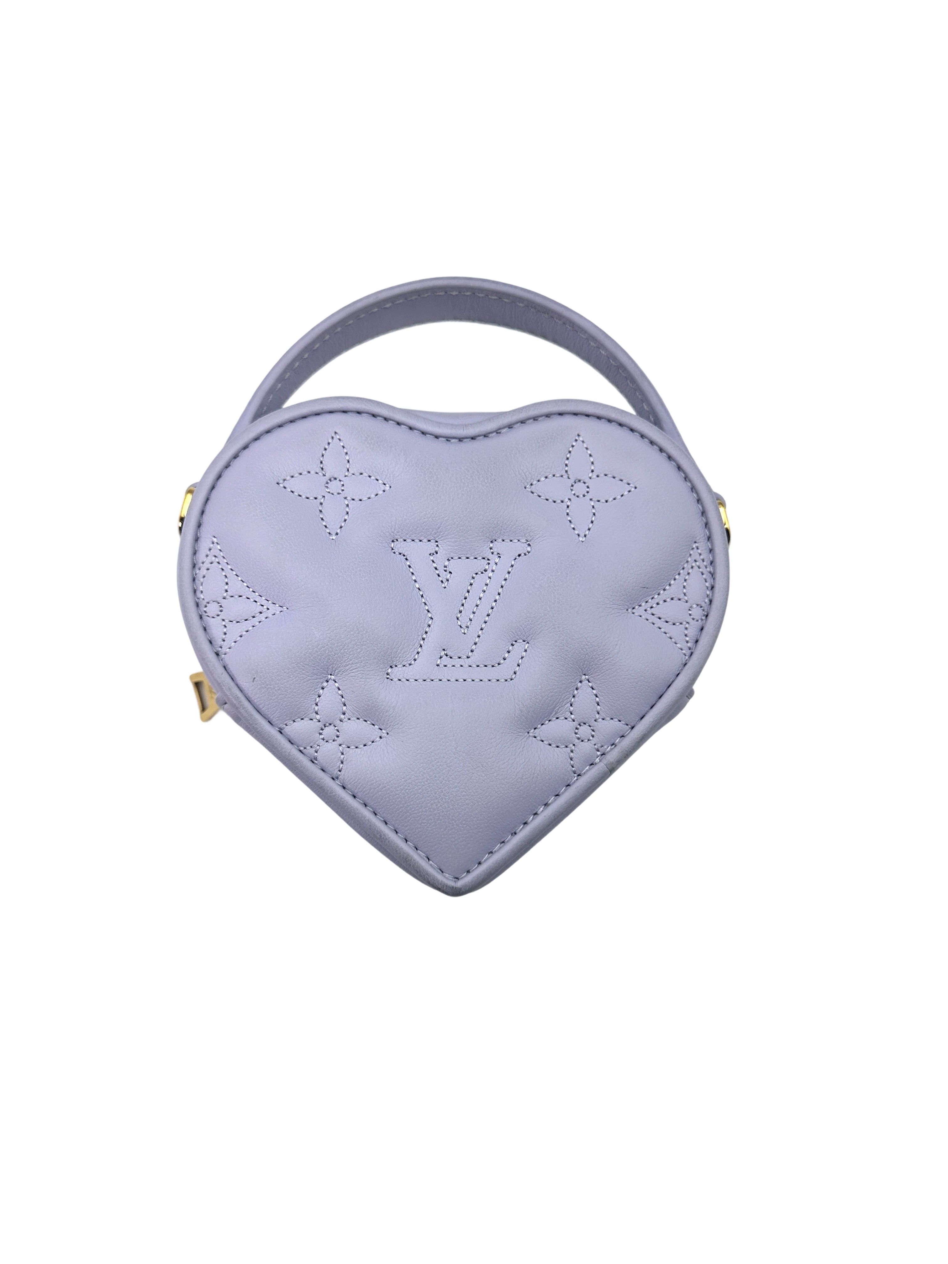 Louis Vuitton Pop My Heart Blue Monogram Embroidered Quilted Leather Pouch LV2332