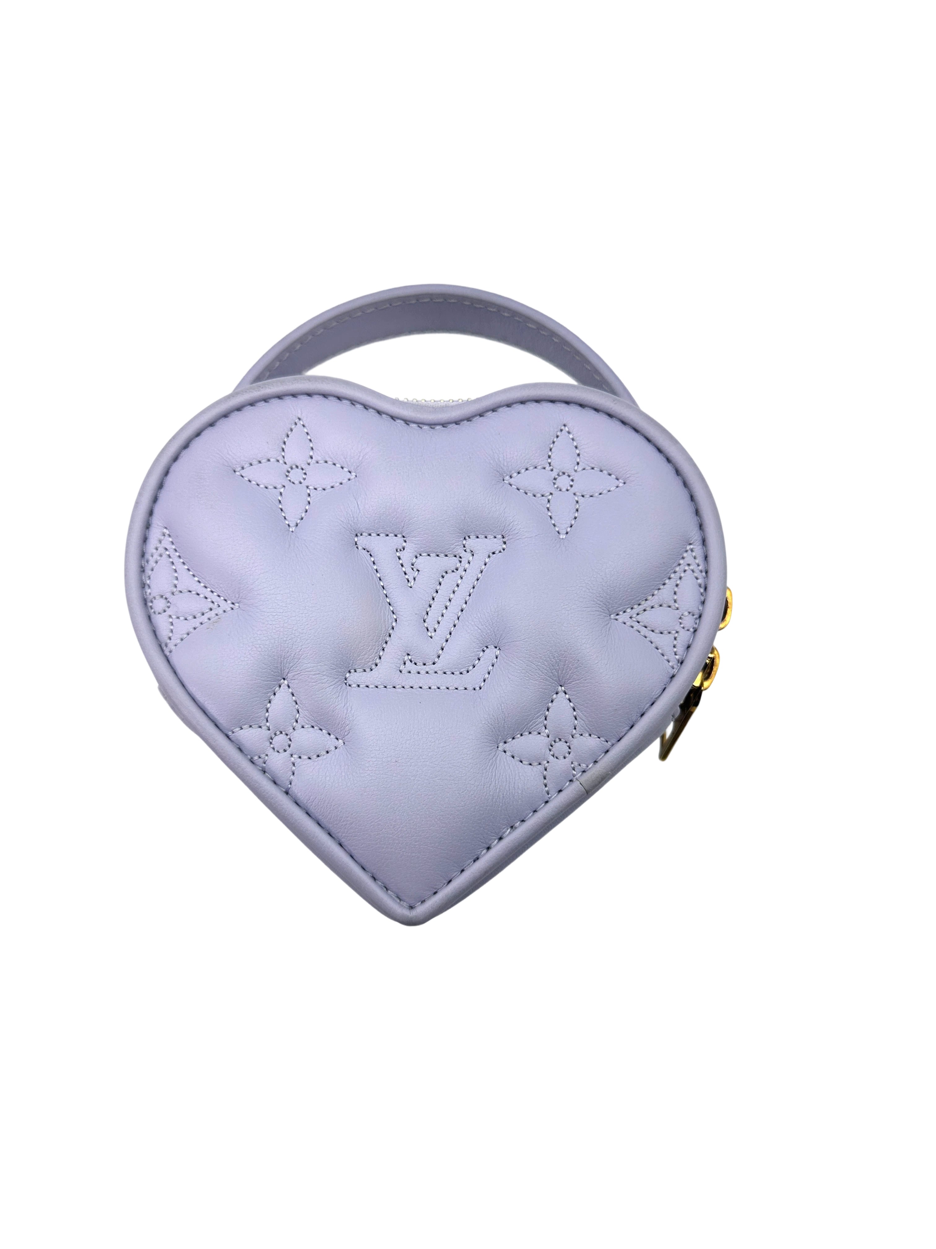 Louis Vuitton Pop My Heart Blue Monogram Embroidered Quilted Leather Pouch LV2332