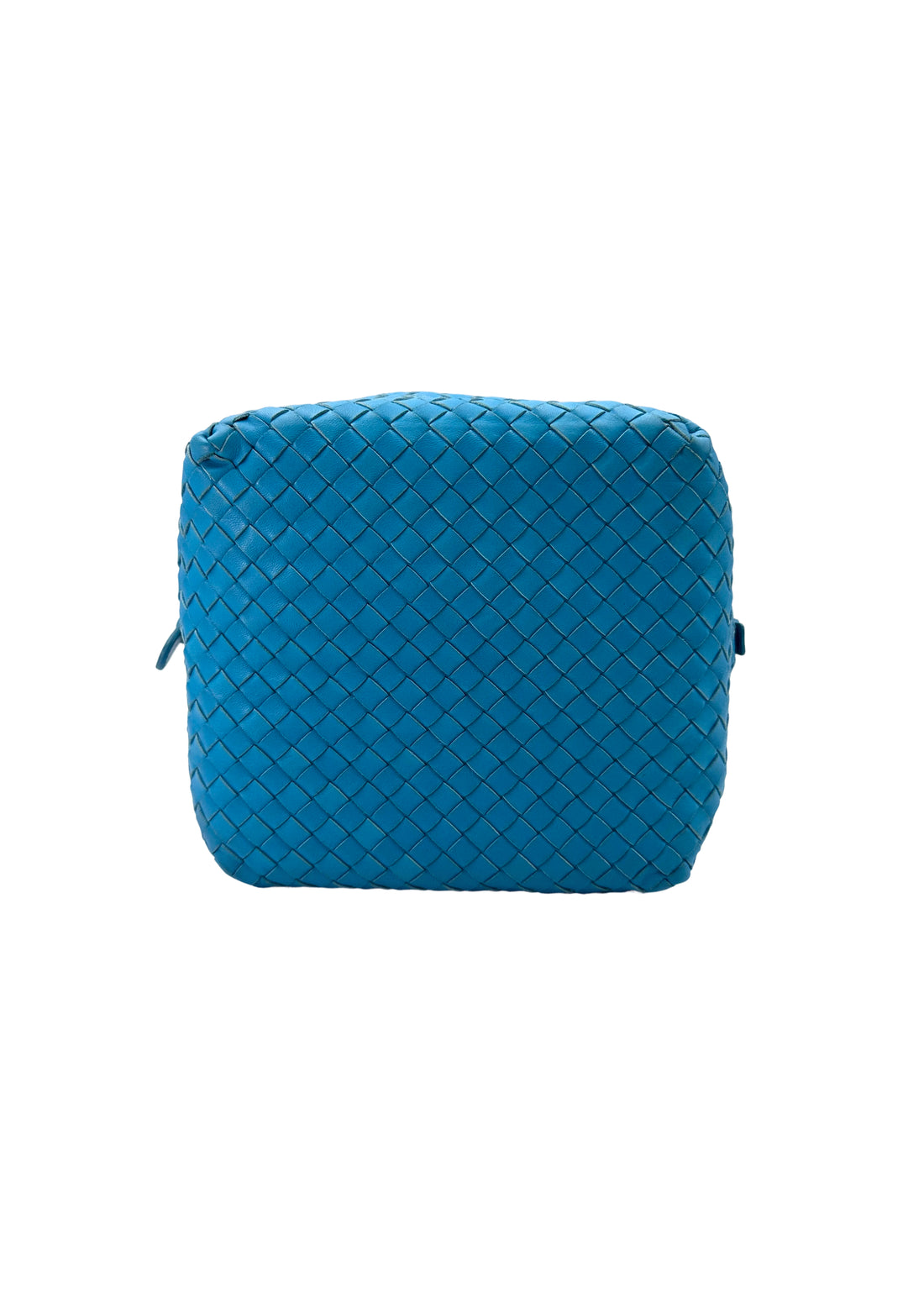 Bottega Veneta Nodini Blue Intrecciato Nappa Leather Shoulder Bag BV122
