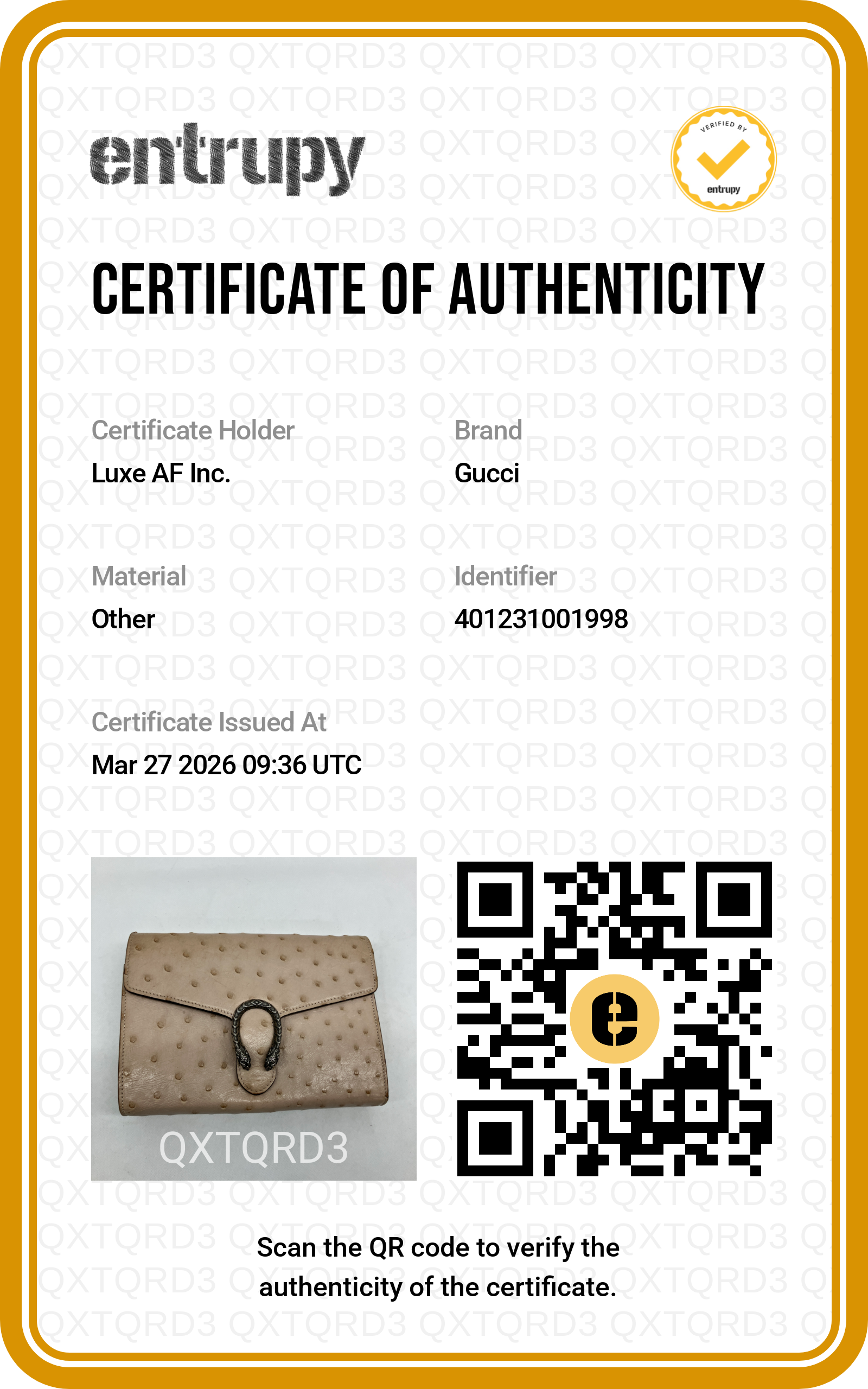 Gucci Dionysus Beige Ostrich Chain Shoulder Bag GG816