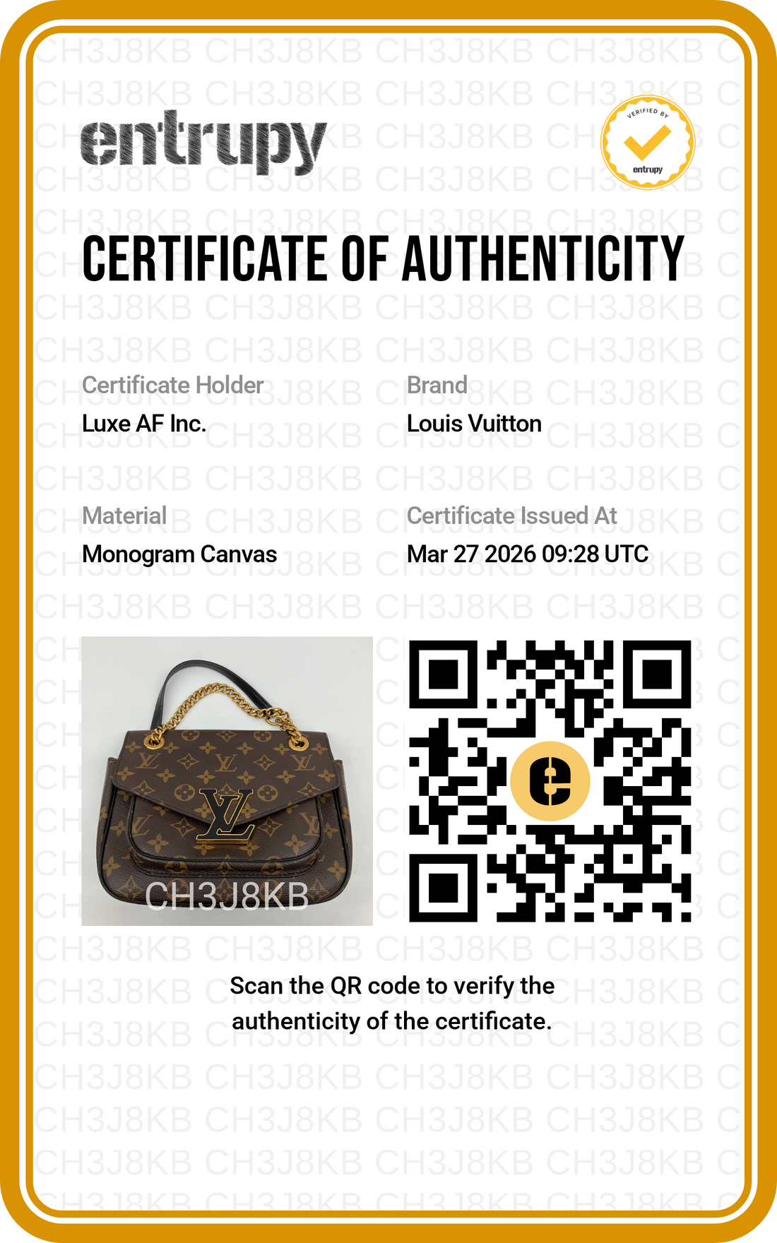 Louis Vuitton Passy Monogram Canvas Chain Bag LV2337
