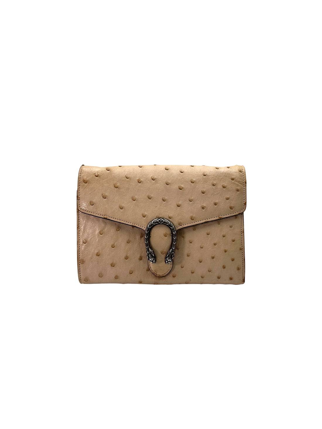 Gucci Dionysus Beige Ostrich Chain Shoulder Bag GG816