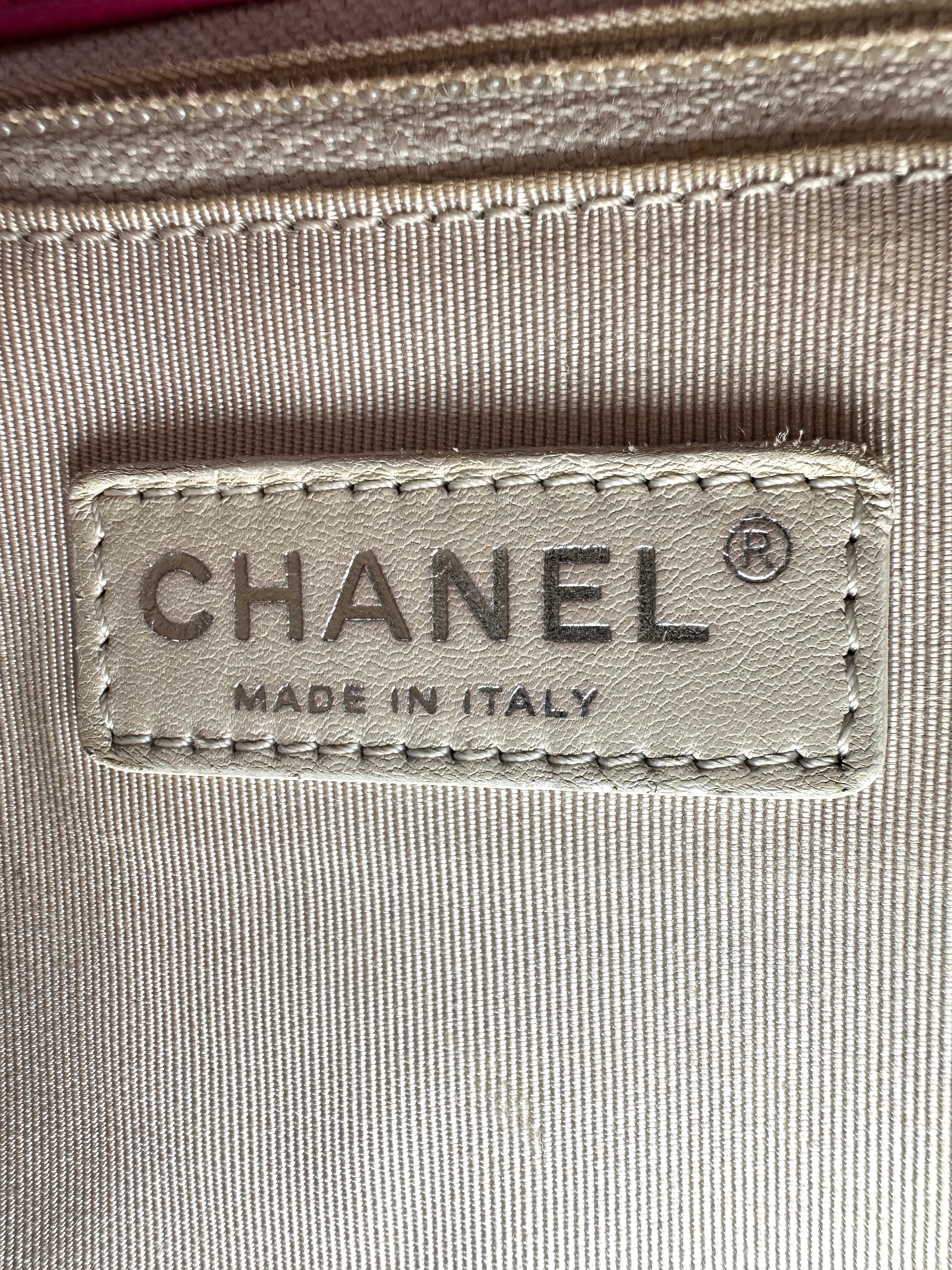 Chanel LeBoy Rose Red Quilted Leather Large Size Flap Bag With Aged Silver Buckle(19***11) CC1643