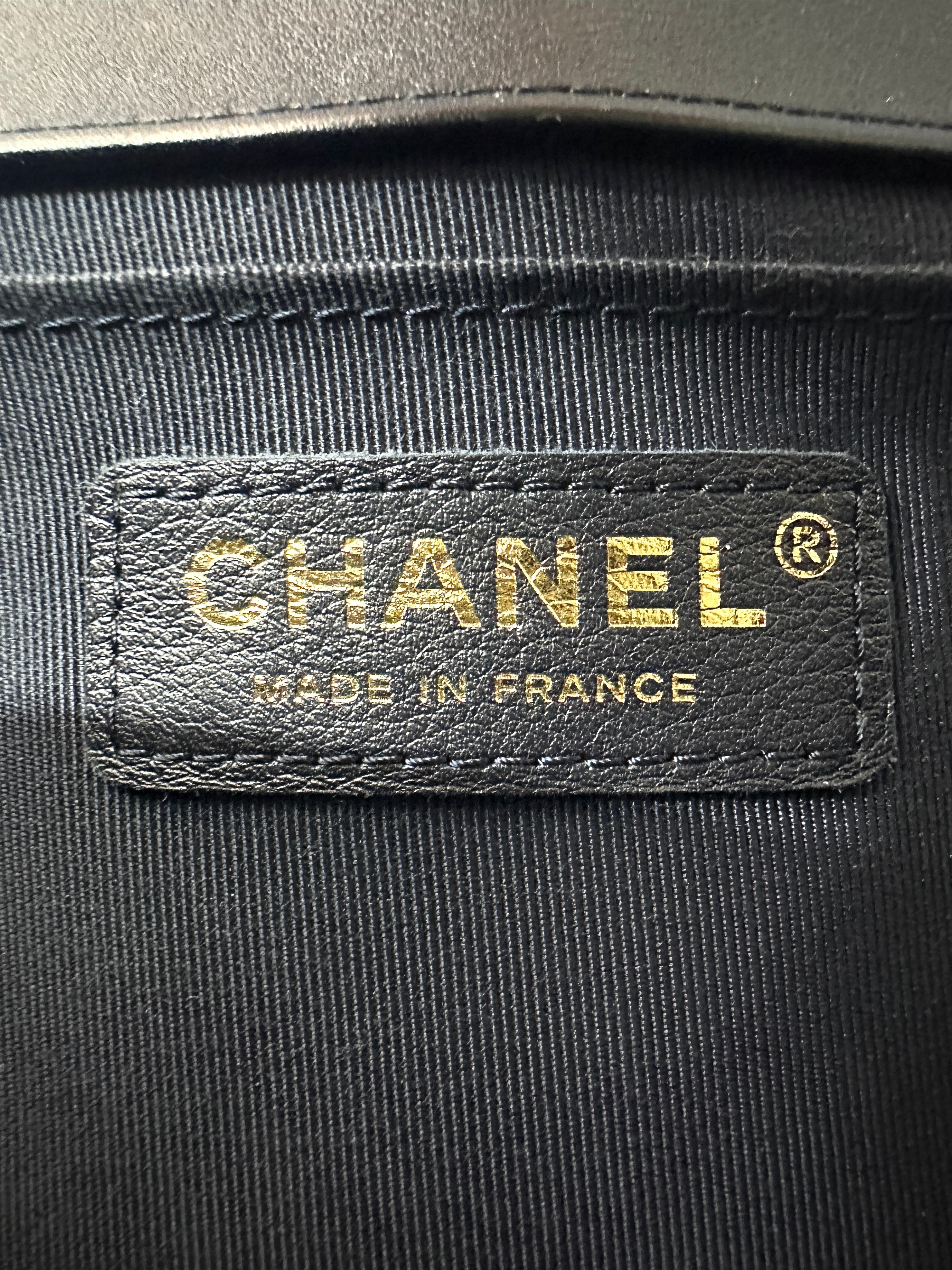 Chanel LeBoy Black Quilted Leather Flap Bag With Gold Buckle(26***42) IRIS097