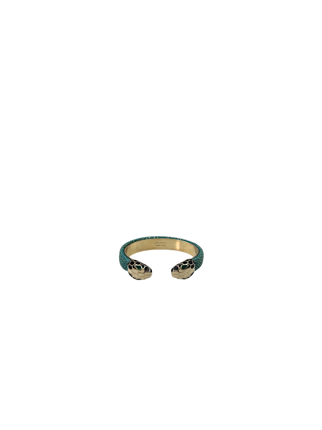 Bvlgari Serpenti Forever Green Double Snakehead Bracelet IRIS116