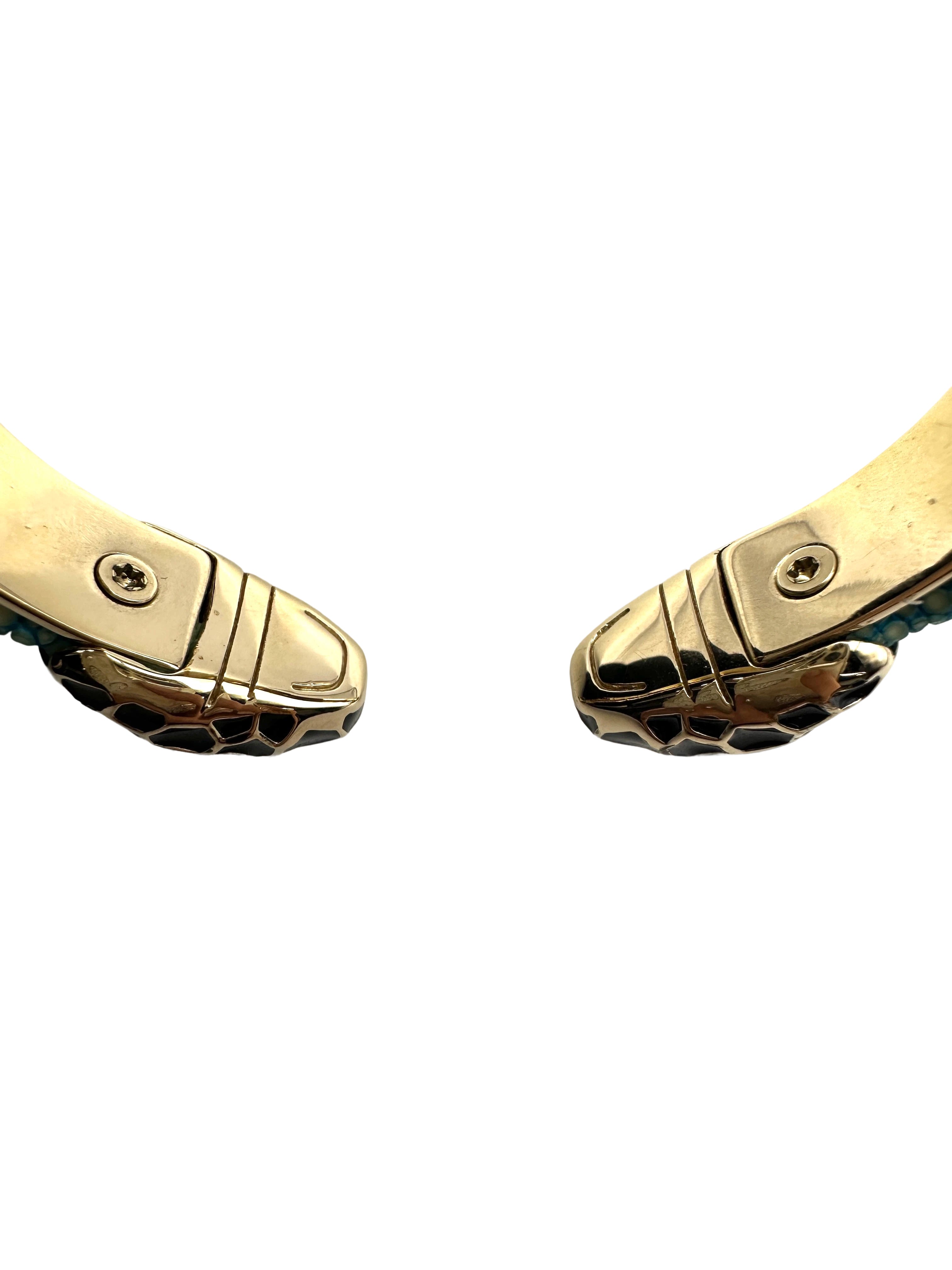 Bvlgari Serpenti Forever Green Double Snakehead Bracelet IRIS116