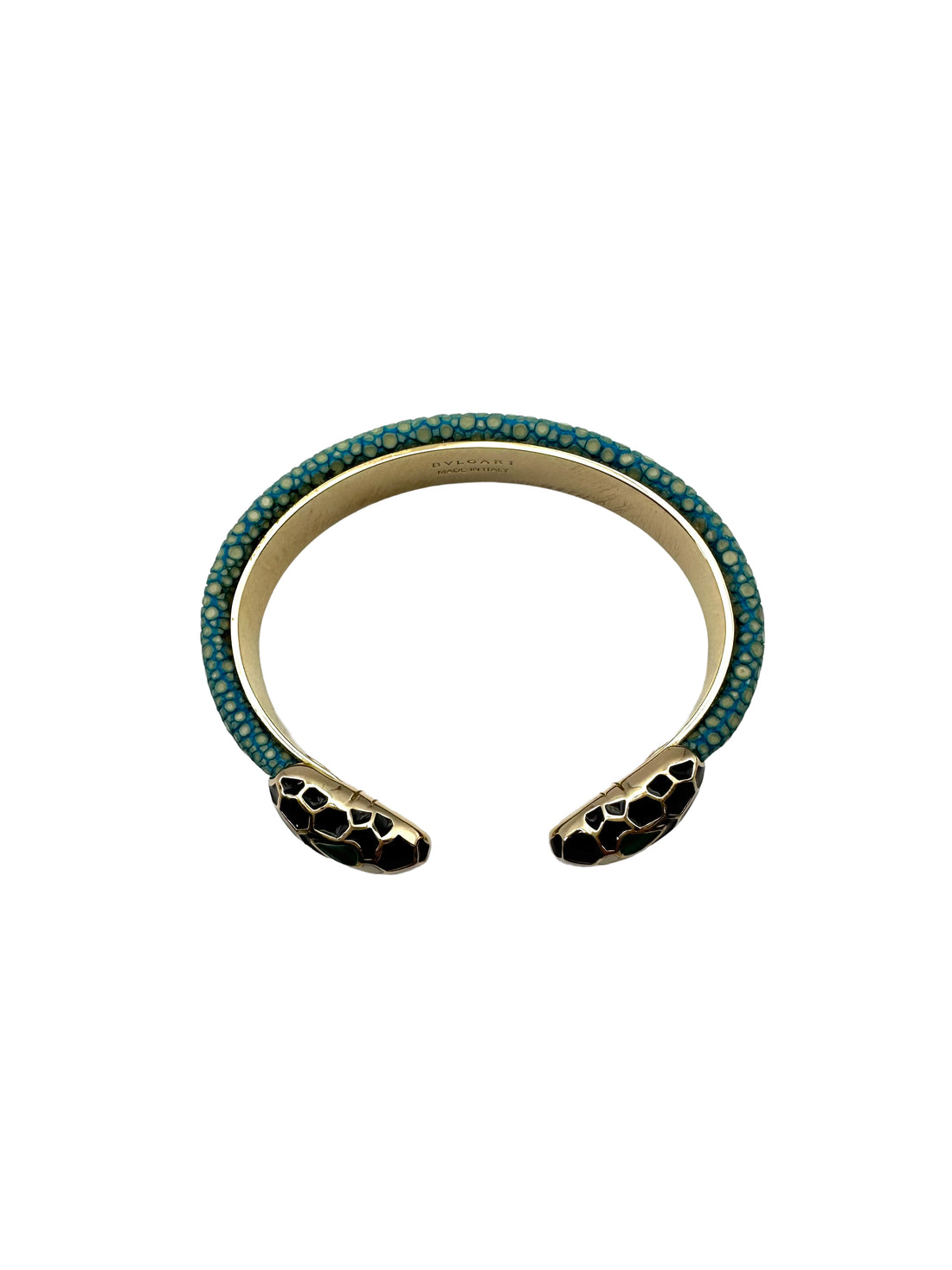 Bvlgari Serpenti Forever Green Double Snakehead Bracelet IRIS116