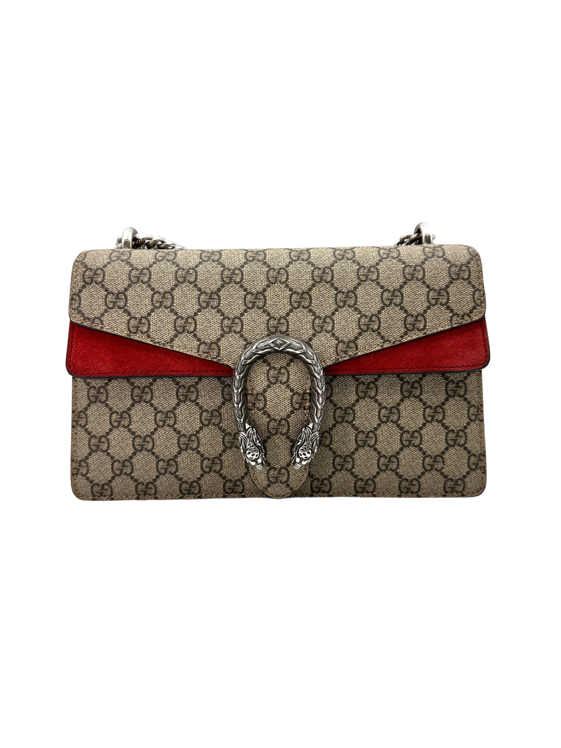 Gucci Dionysus GG Supreme Canvas Shoulder Bag With Red Trim GG818
