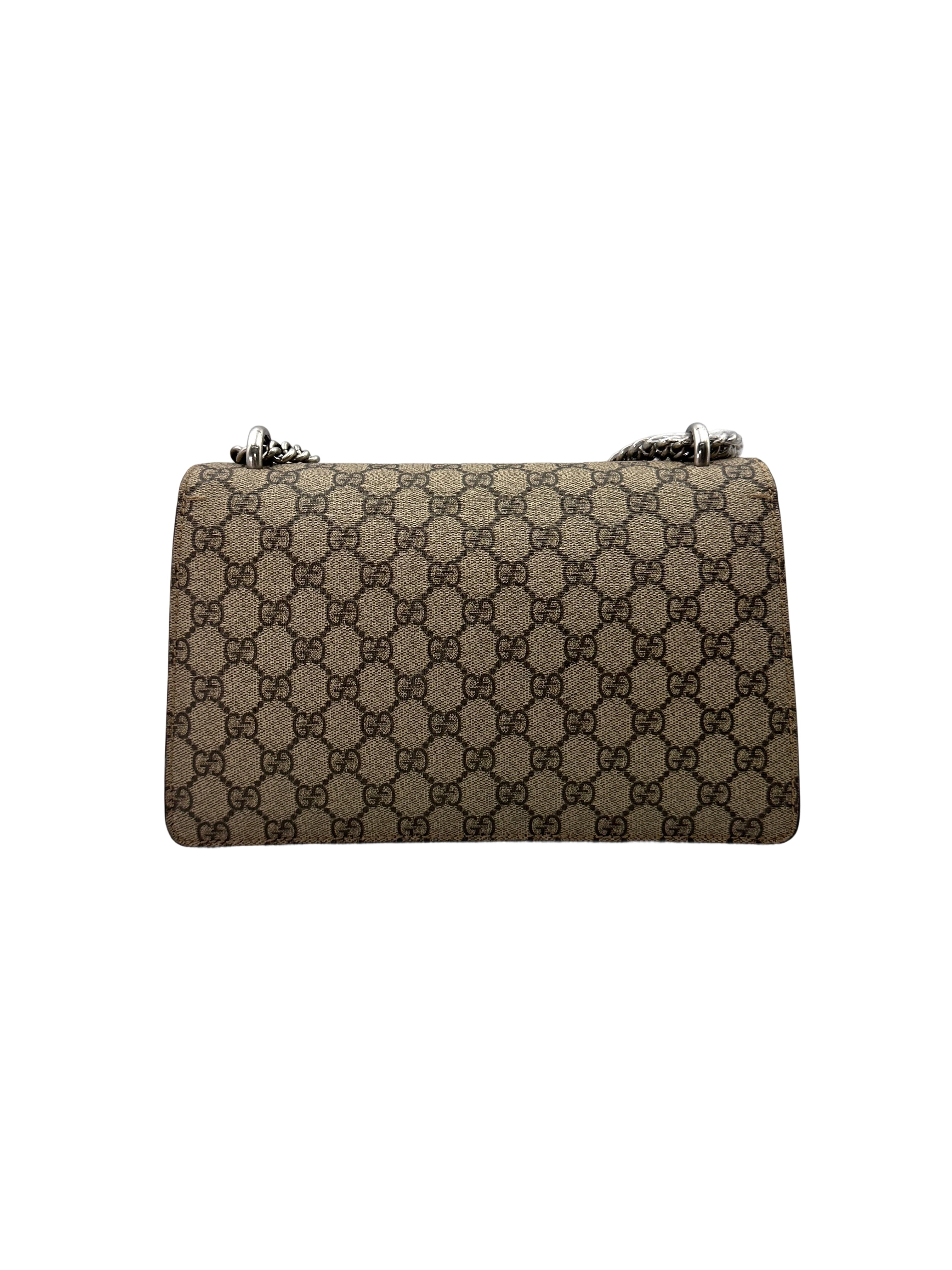 Gucci Dionysus GG Supreme Canvas Shoulder Bag With Red Trim GG818