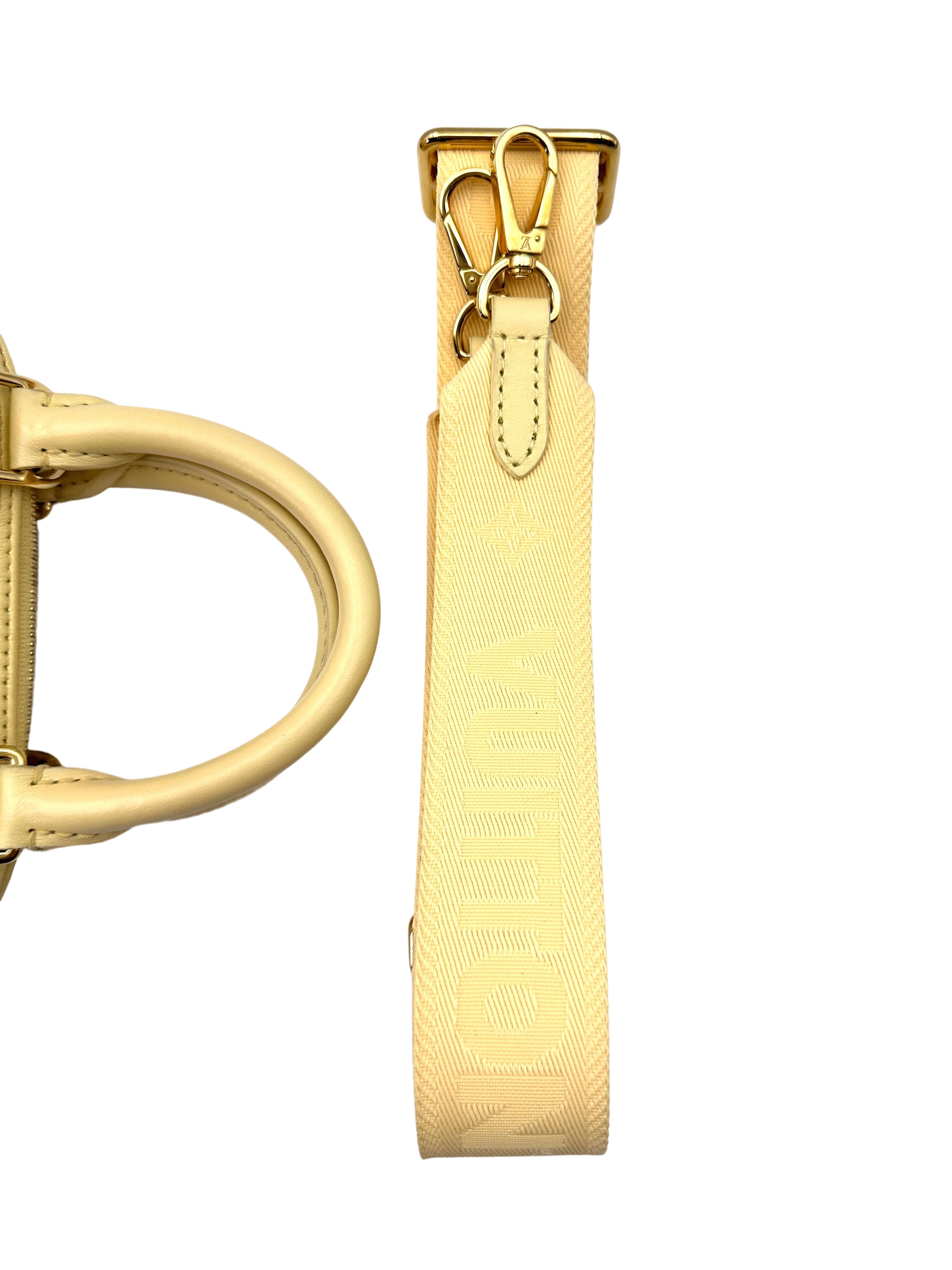 Louis Vuitton Alma Soft BB Bubblegram Yellow Quilted Leather Handle Bag LV2334
