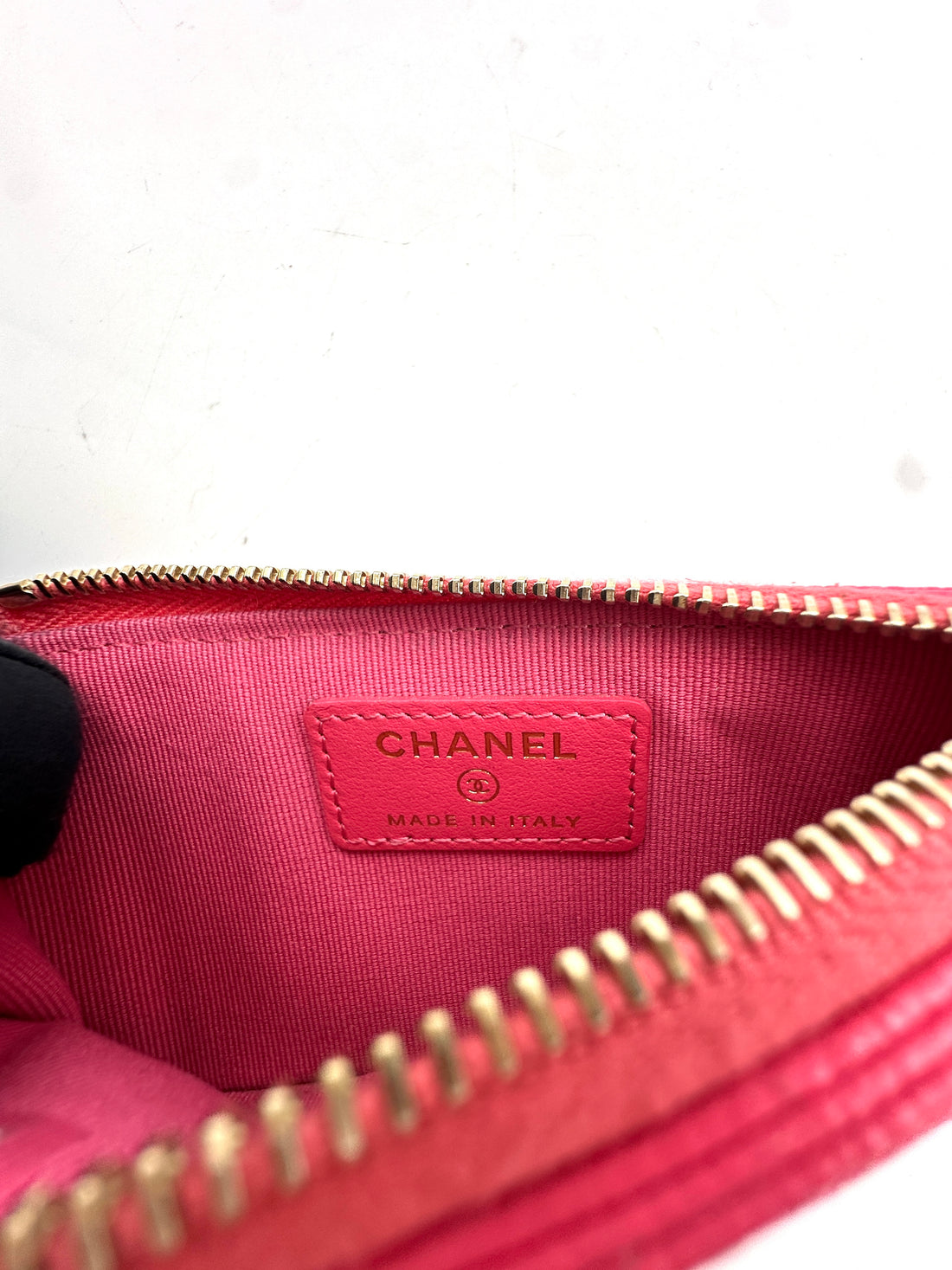 Chanel Classic Pink Quilted Leather Flap Zip Wallet(C8***LL) CC1645