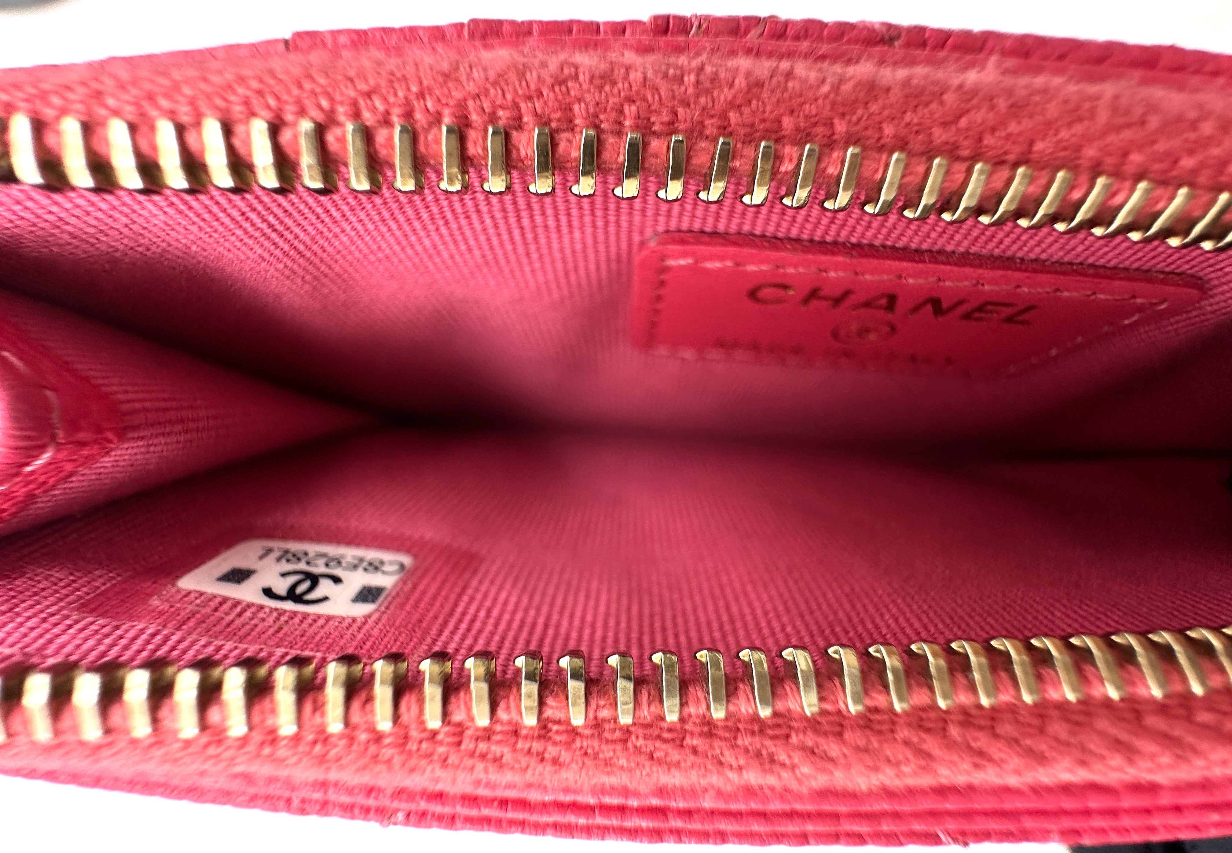 Chanel Classic Pink Quilted Leather Flap Zip Wallet(C8***LL) CC1645