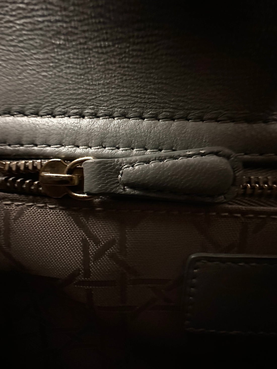 Christian Dior Lady Dior Grey Cannage Leather Handle Bag With Silver Charms DR631