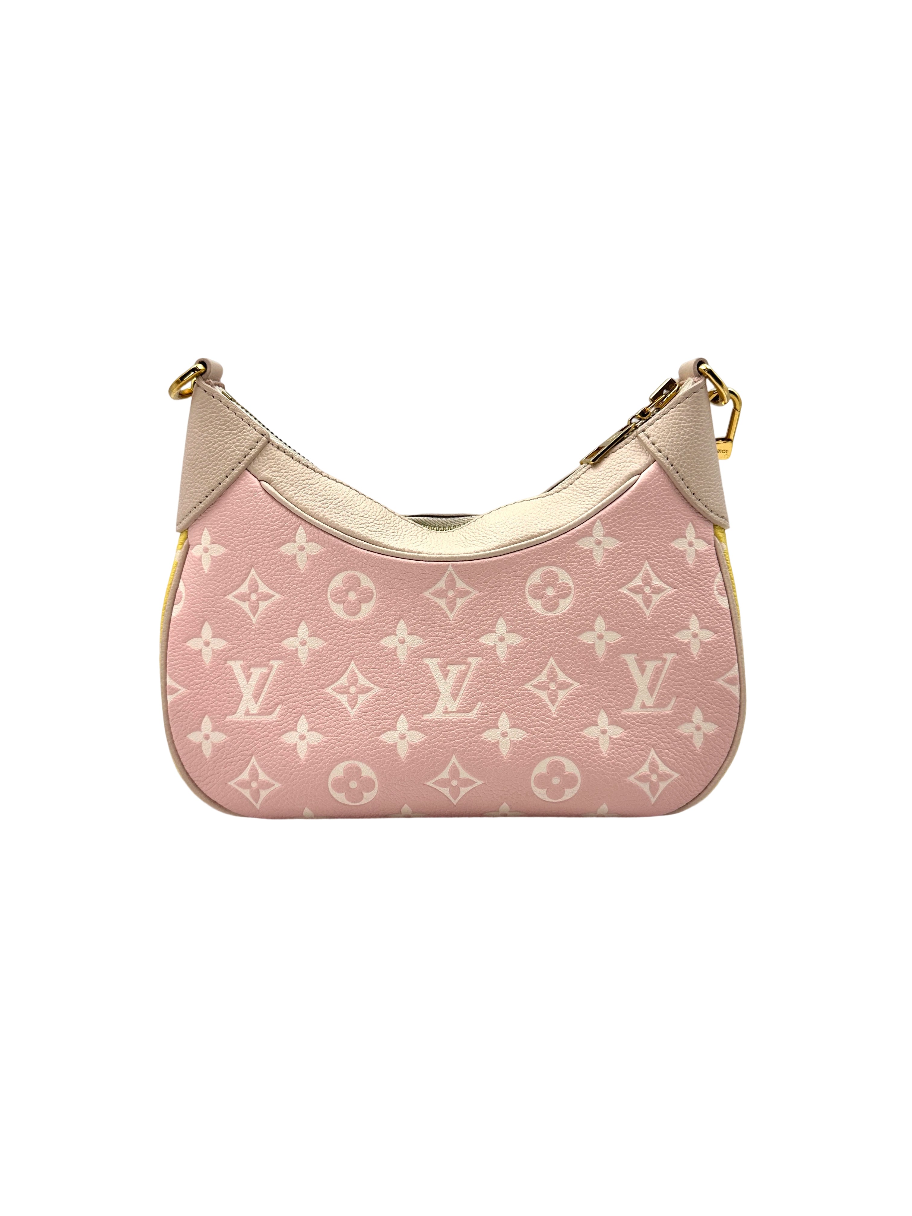 Louis Vuitton Bagatelle Pink/White Bicolor Monogram Empreinte Giant Leather Shoulder Bag LV2341