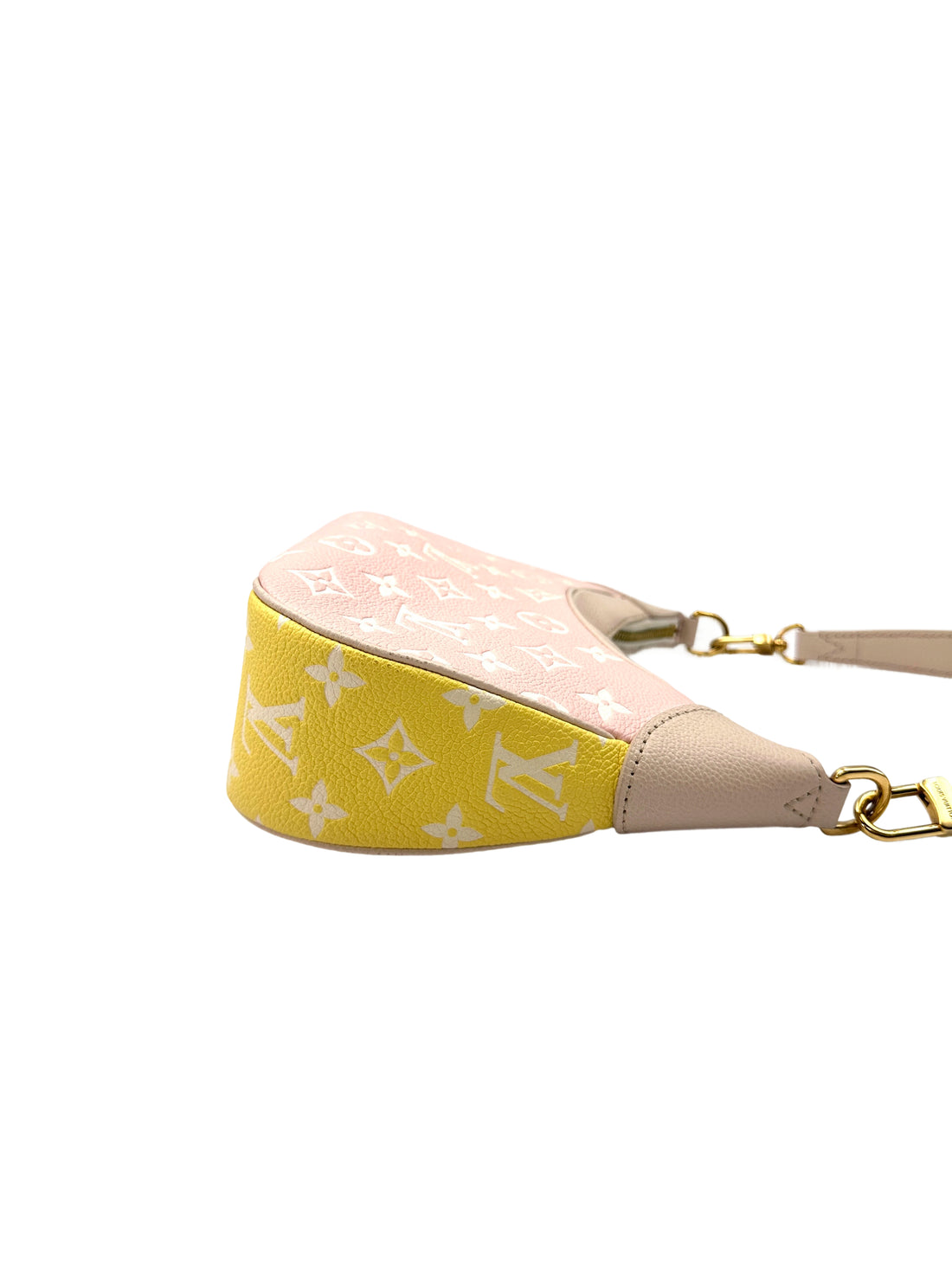 Louis Vuitton Bagatelle Pink/White Bicolor Monogram Empreinte Giant Leather Shoulder Bag LV2341