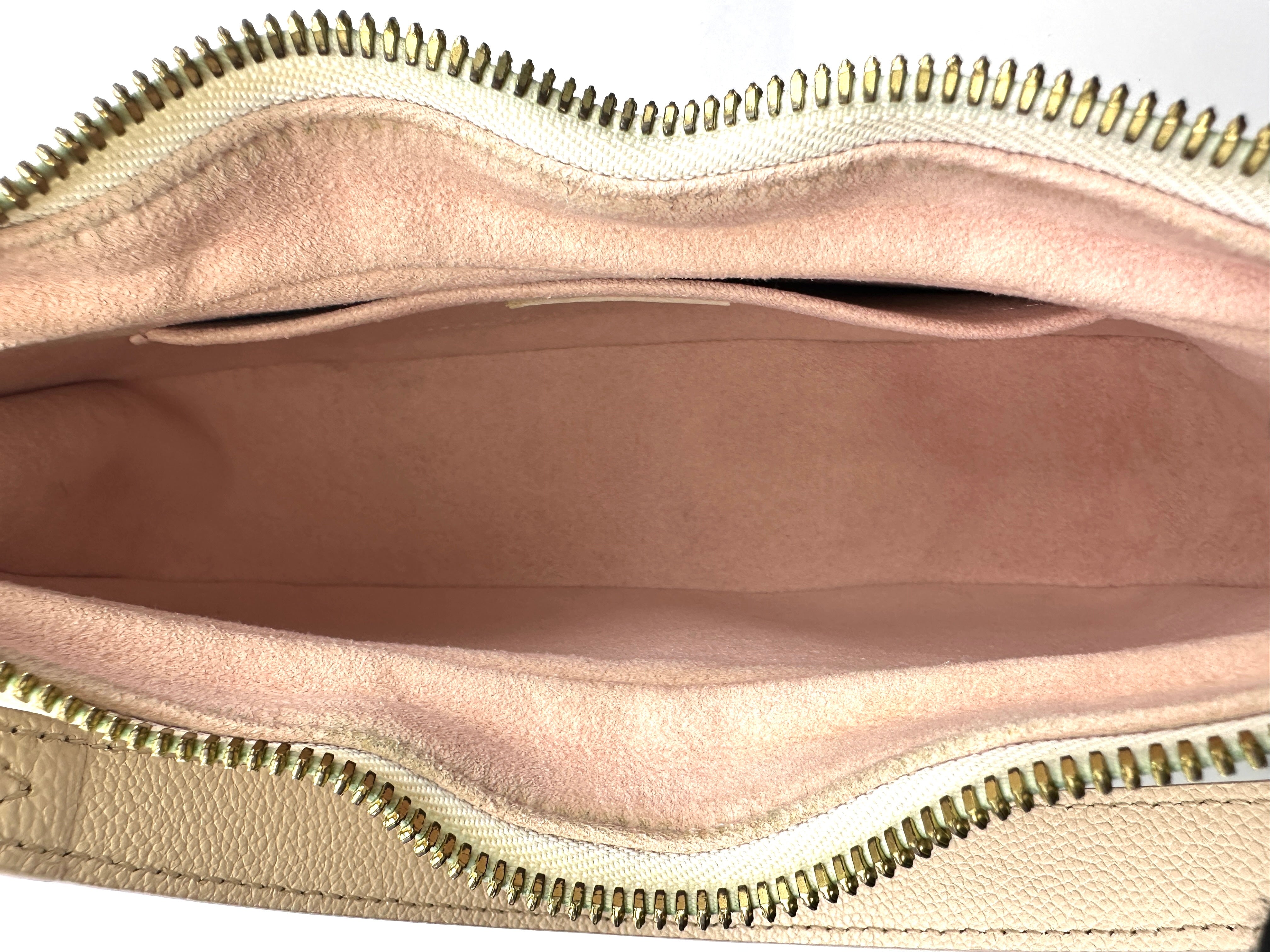 Louis Vuitton Bagatelle Pink/White Bicolor Monogram Empreinte Giant Leather Shoulder Bag LV2341