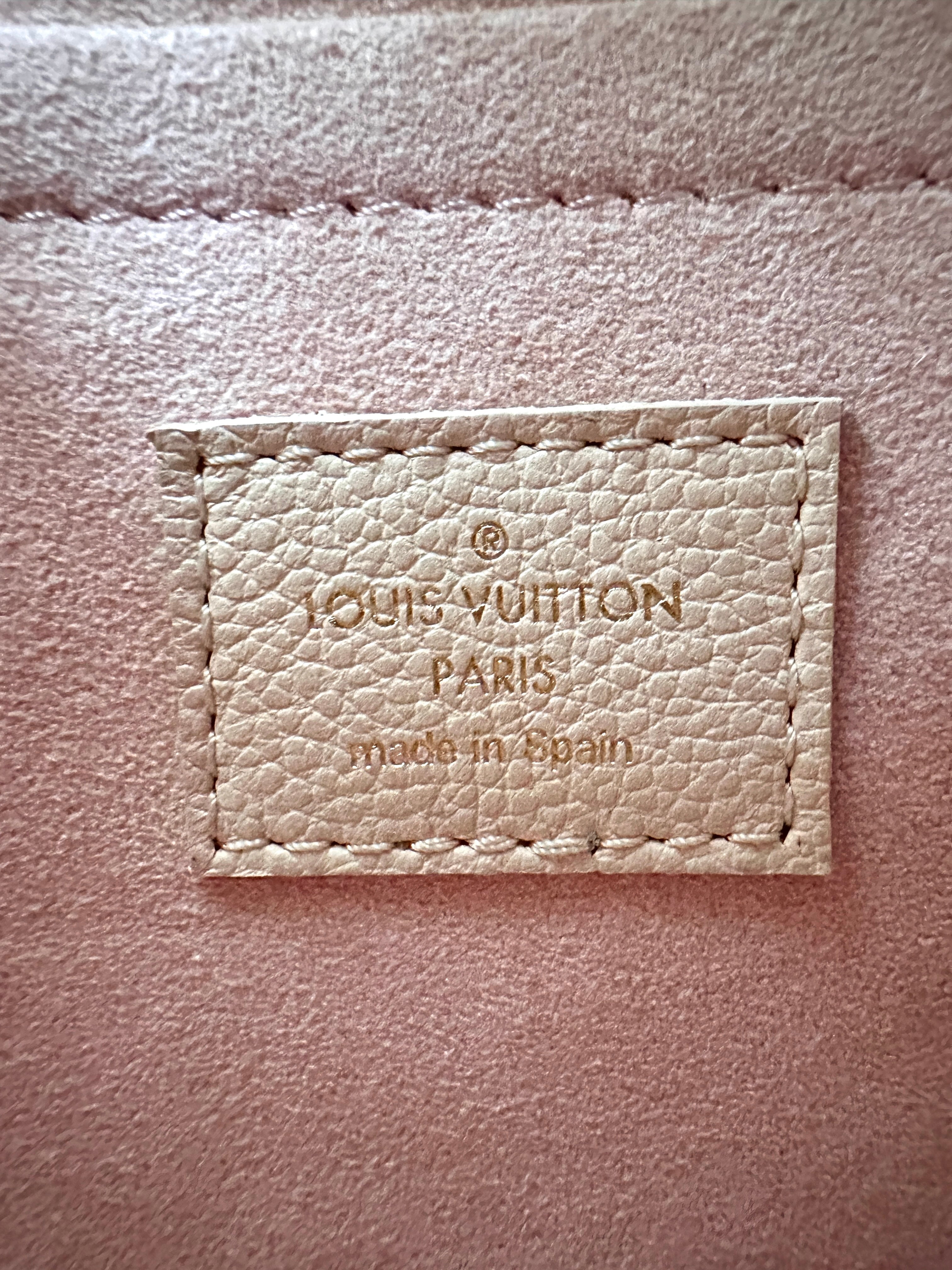 Louis Vuitton Bagatelle Pink/White Bicolor Monogram Empreinte Giant Leather Shoulder Bag LV2341