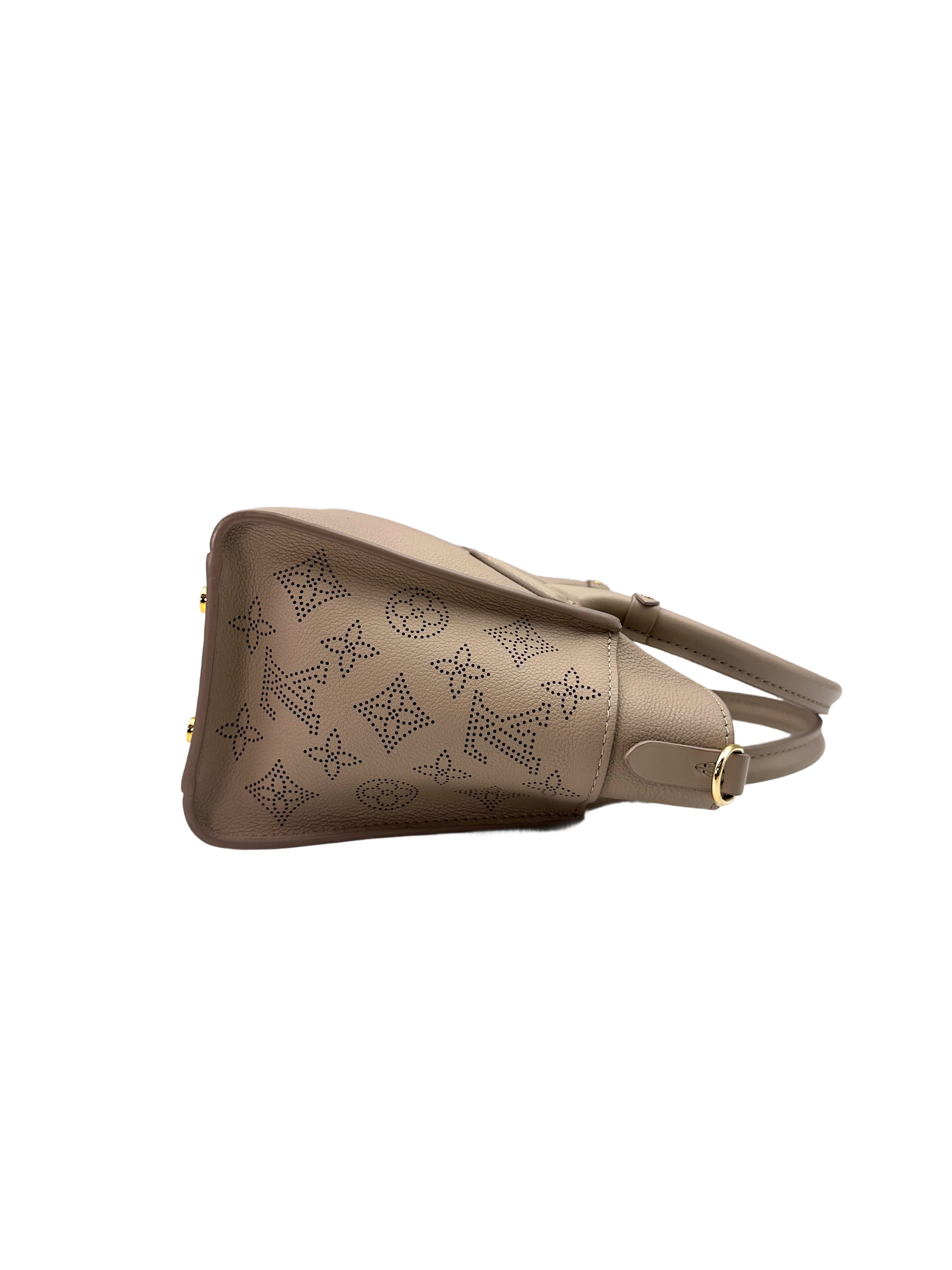 Louis Vuitton On My Side Grey Leather Tote Handle Bag LV2342