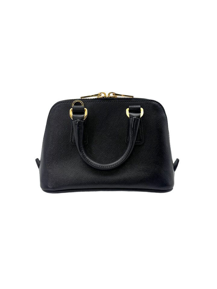 Prada Black Saffiano Lux Leather Mini Top Handle Bag PR226