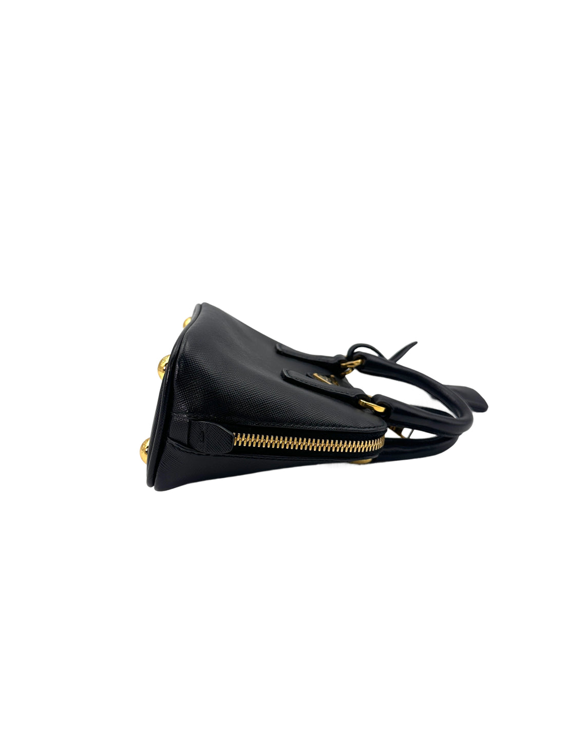 Prada Black Saffiano Lux Leather Mini Top Handle Bag PR226