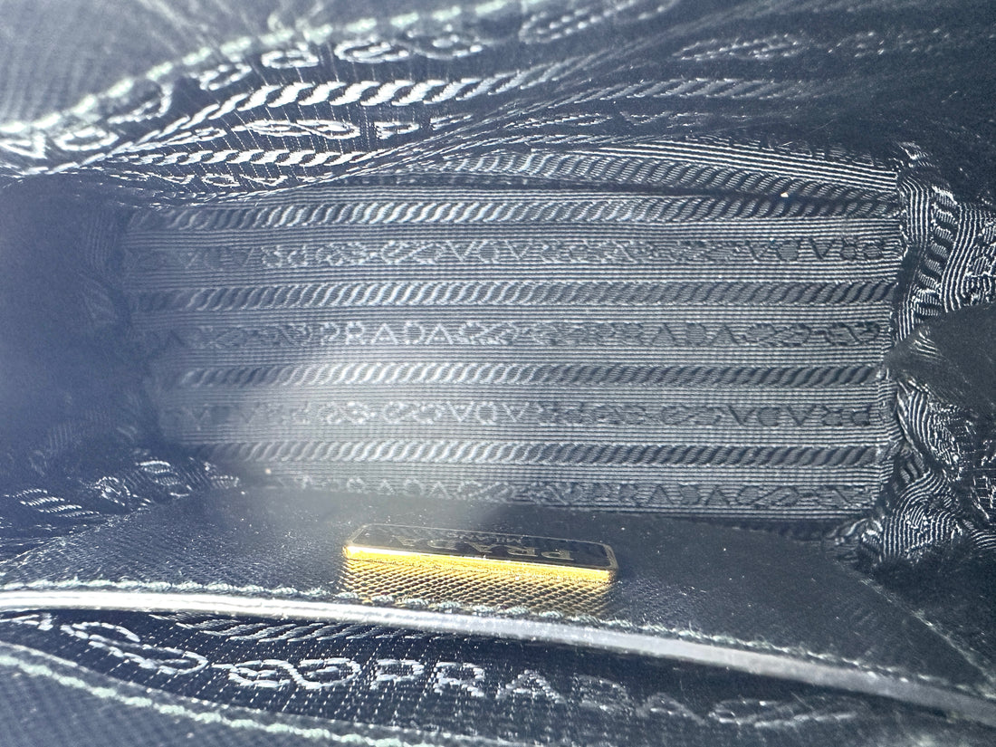 Prada Black Saffiano Lux Leather Mini Top Handle Bag PR226