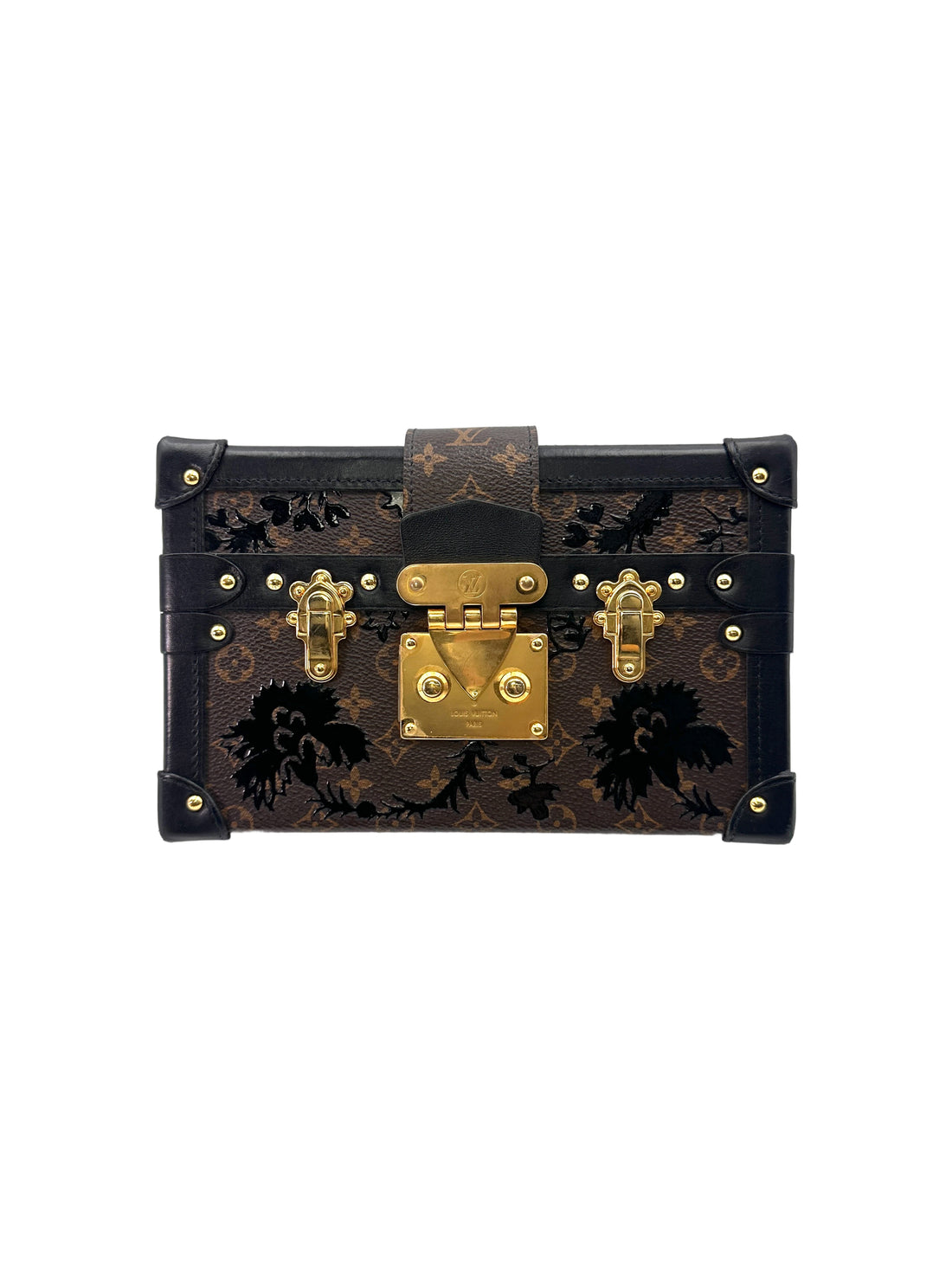 Louis Vuitton Limited Edition Petite Malle Monogram Blossom Shoulder Bag LV2343
