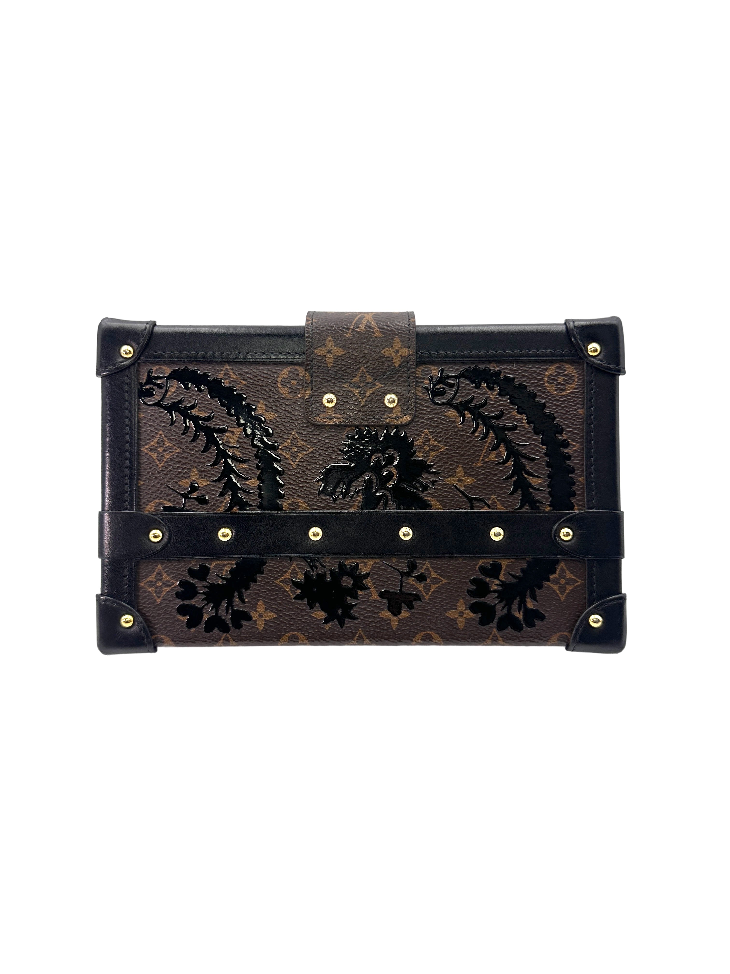 Louis Vuitton Limited Edition Petite Malle Monogram Blossom Shoulder Bag LV2343