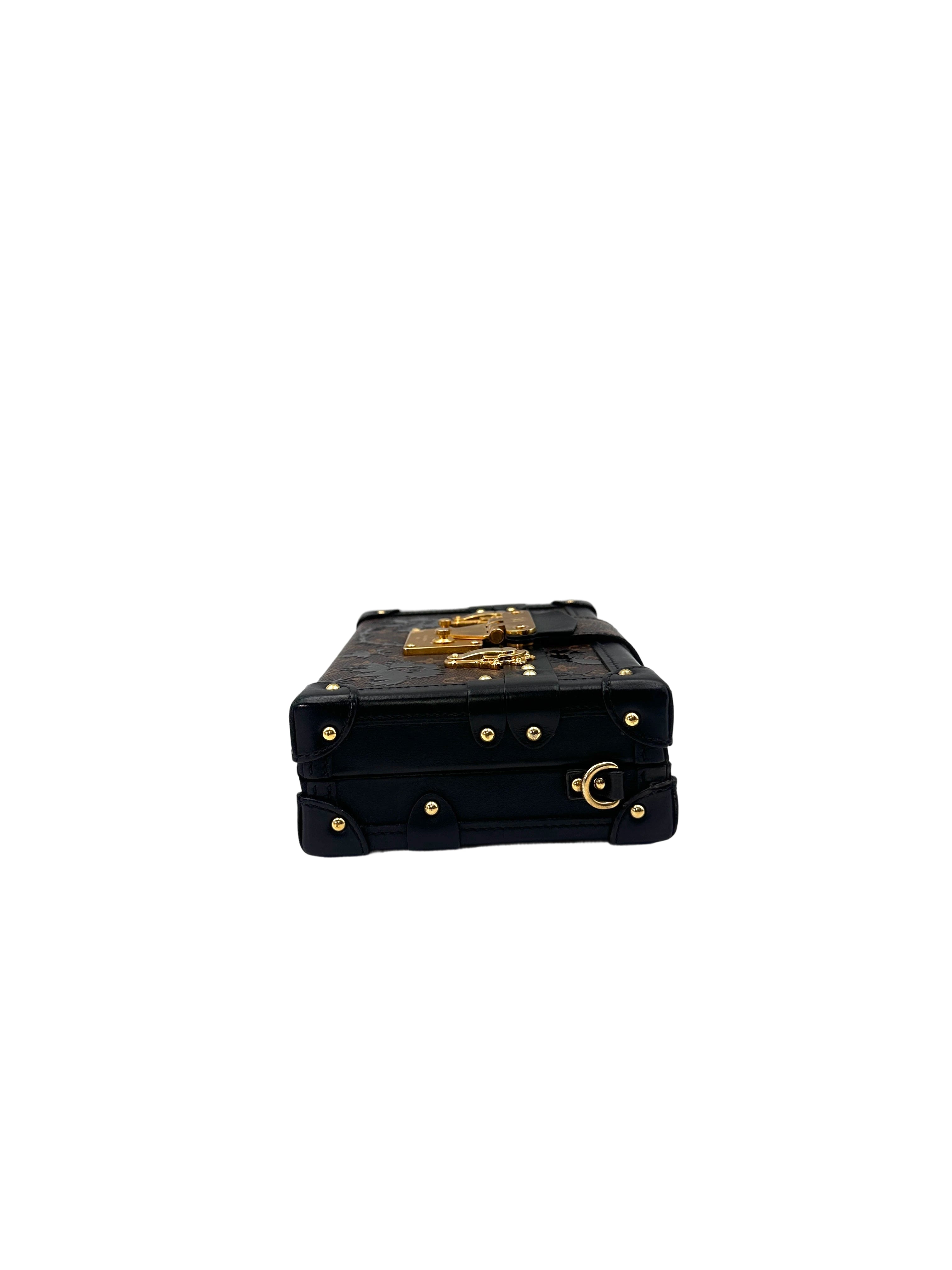 Louis Vuitton Limited Edition Petite Malle Monogram Blossom Shoulder Bag LV2343