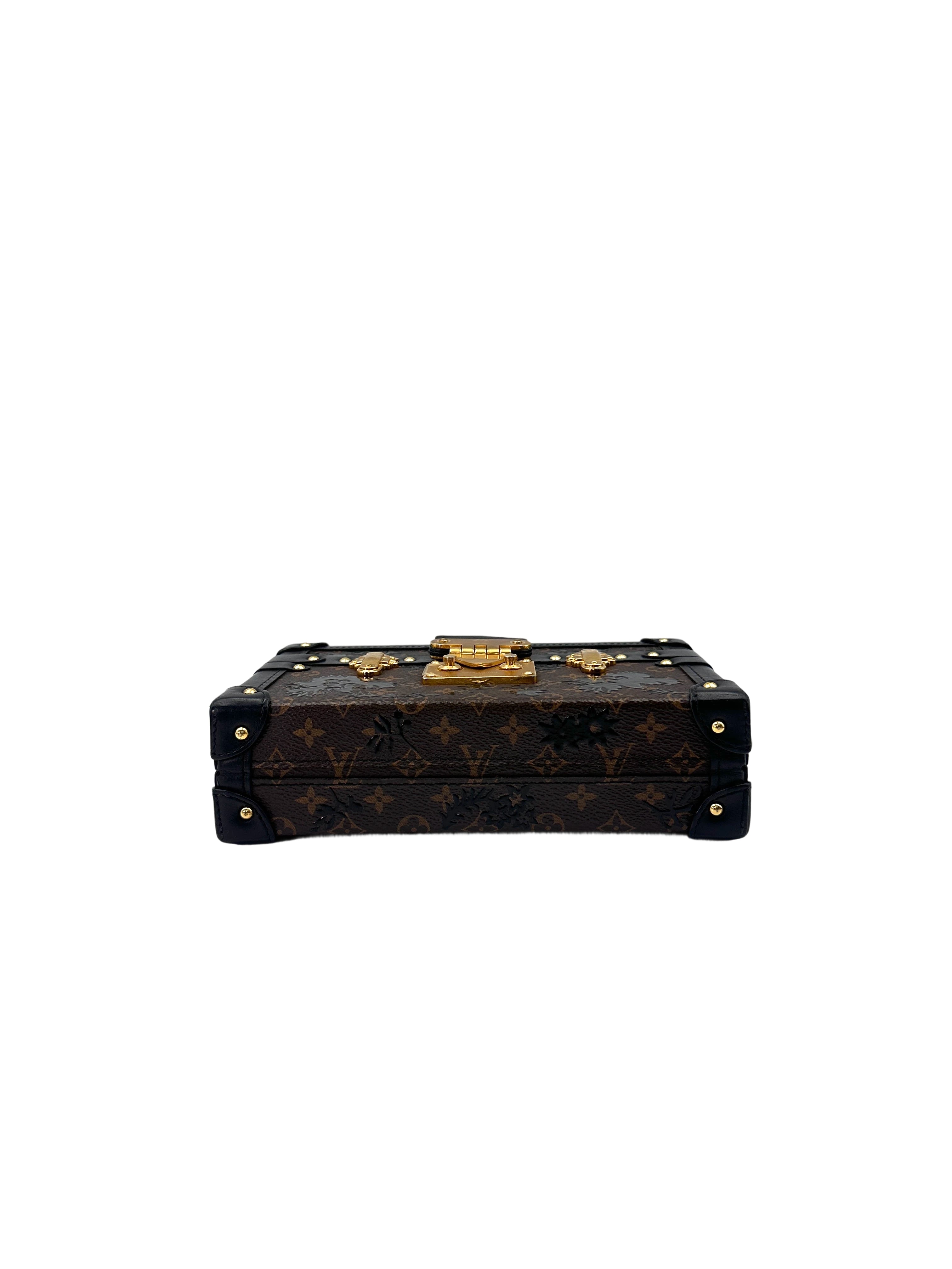 Louis Vuitton Limited Edition Petite Malle Monogram Blossom Shoulder Bag LV2343